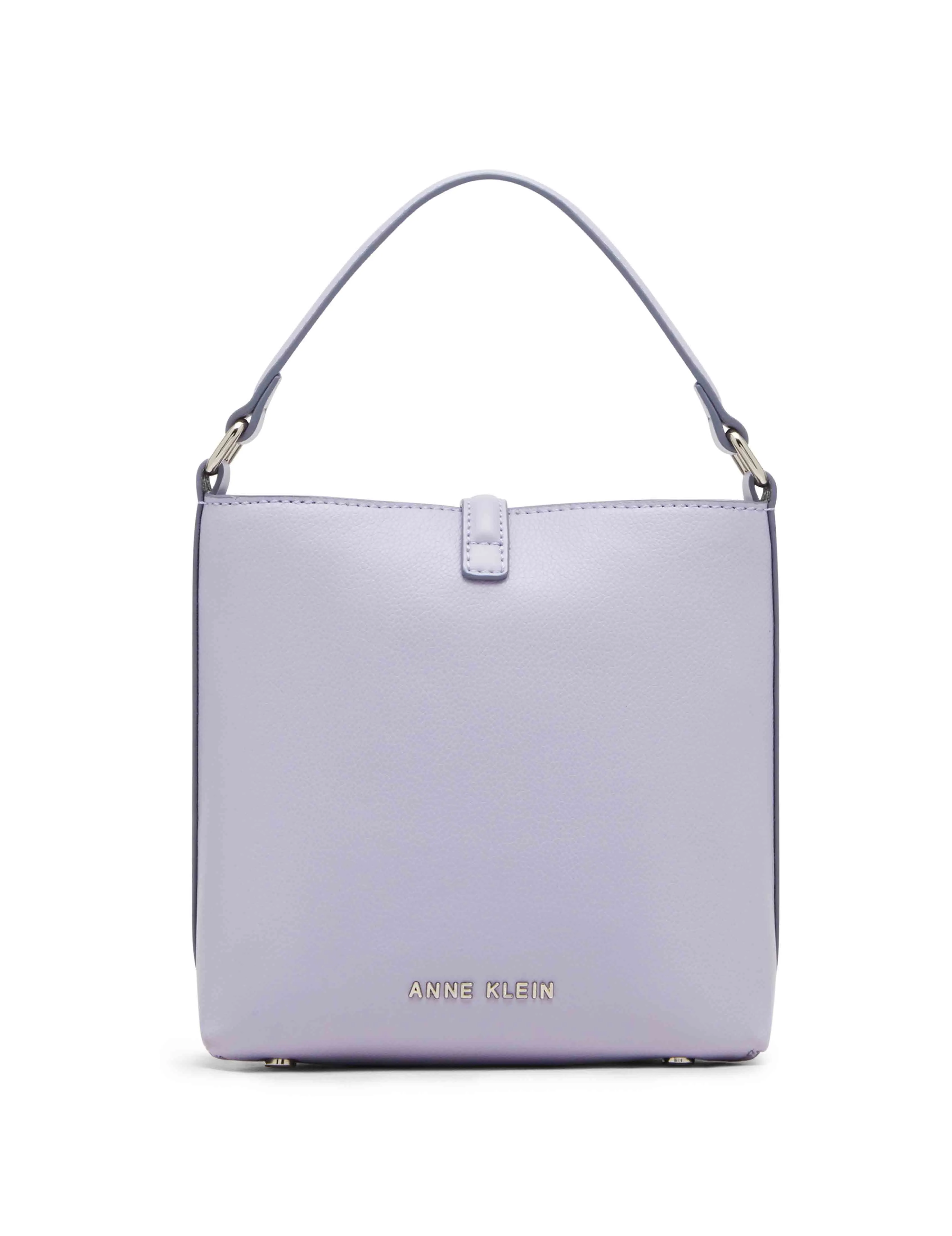 Small Sculpted Buckle Bucket with Convertible Strap sold by Anne Klein product image thumbnail 4