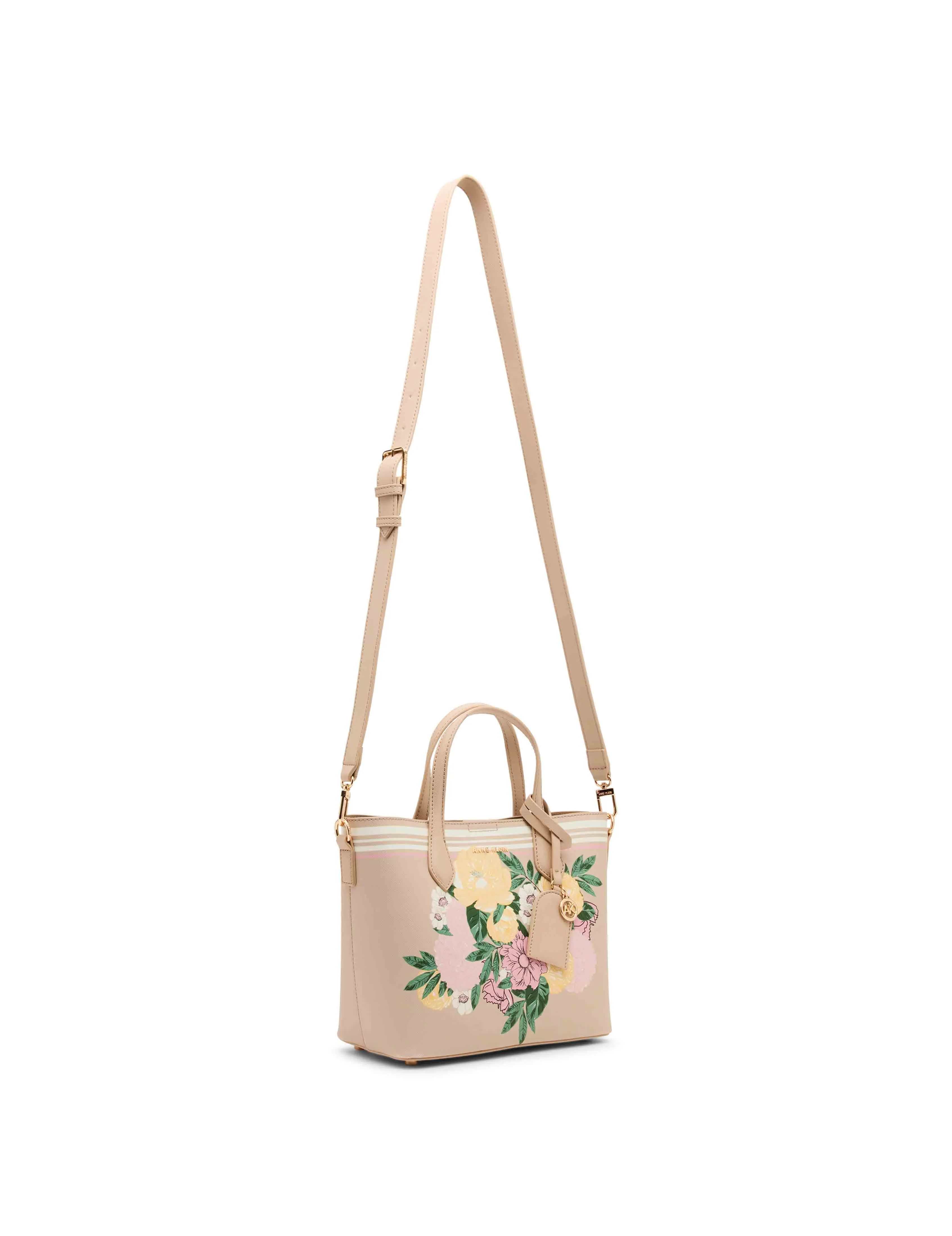 Bonded Mini Floral Tote with Crossbody Strap sold by Anne Klein product image thumbnail 2
