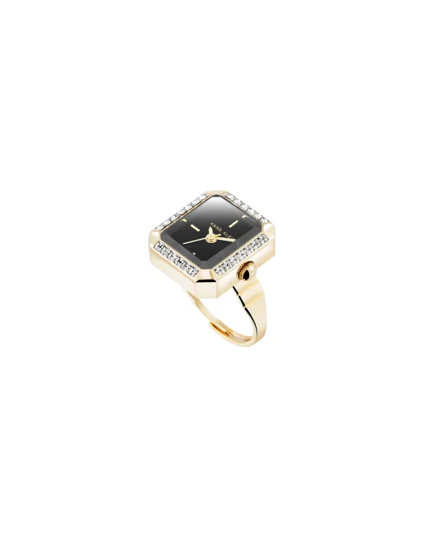 Octagonal Crystal Bezel Ring Watch sold by Anne Klein