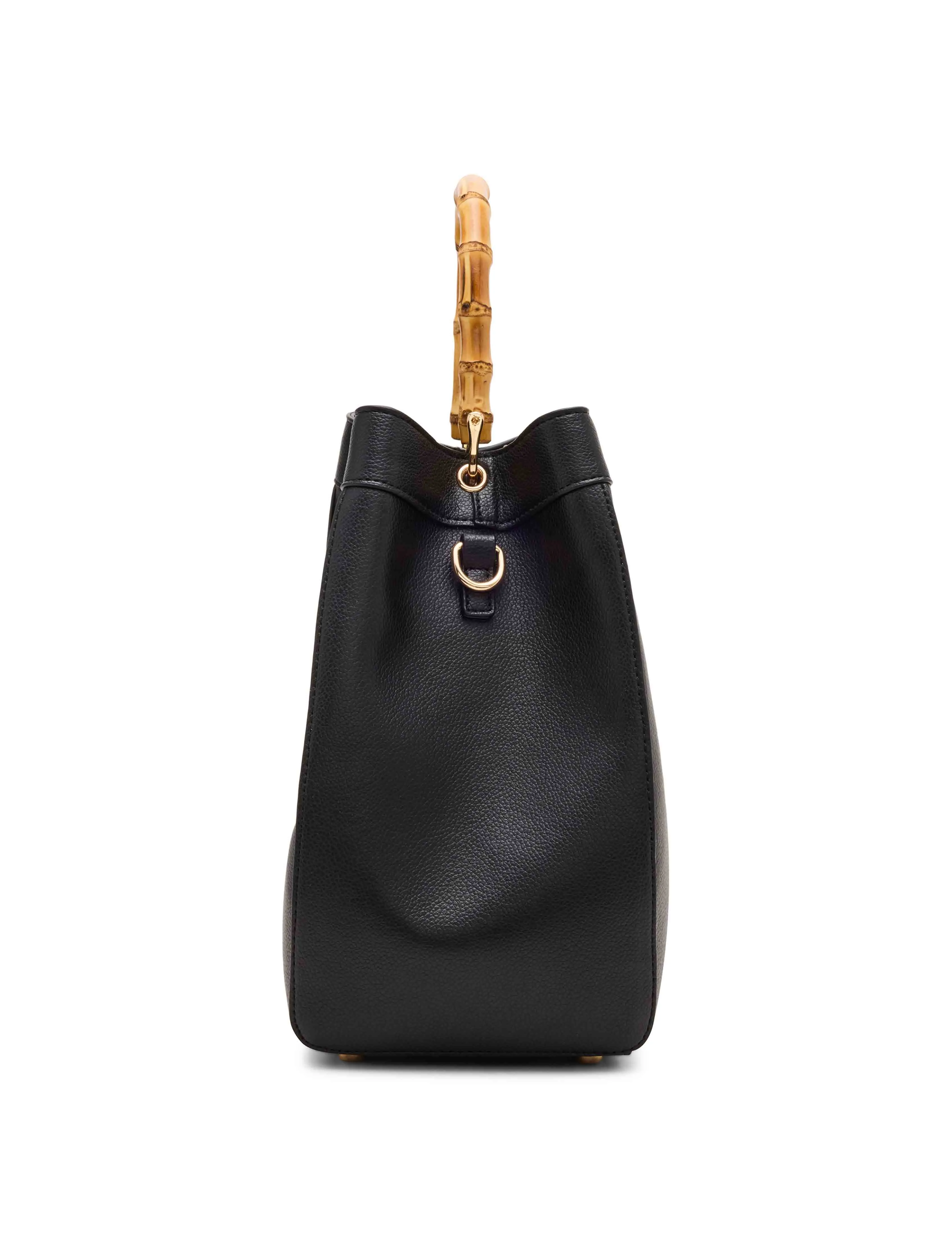 Bamboo Handle Satchel with Detachable Strap sold by Anne Klein product image thumbnail 5