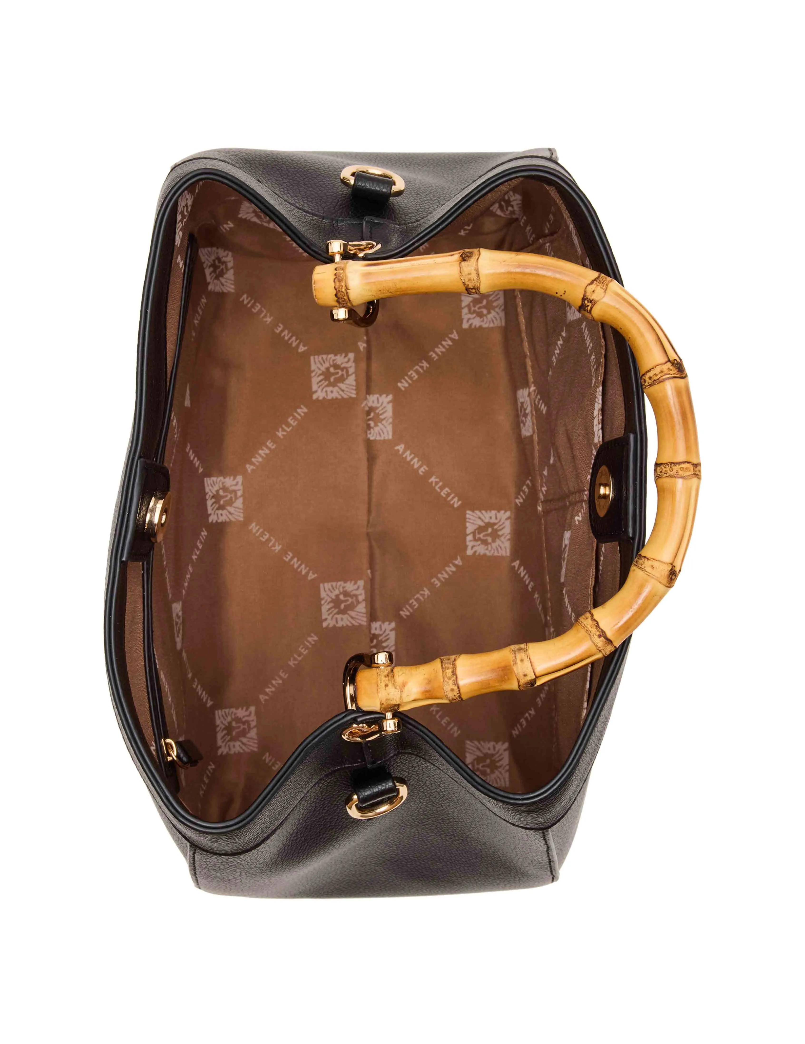 Bamboo Handle Satchel with Detachable Strap sold by Anne Klein product image thumbnail 4