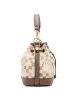 Graphic Tile Lion Logo Small Bucket with Crossbody Strap sold by Anne Klein