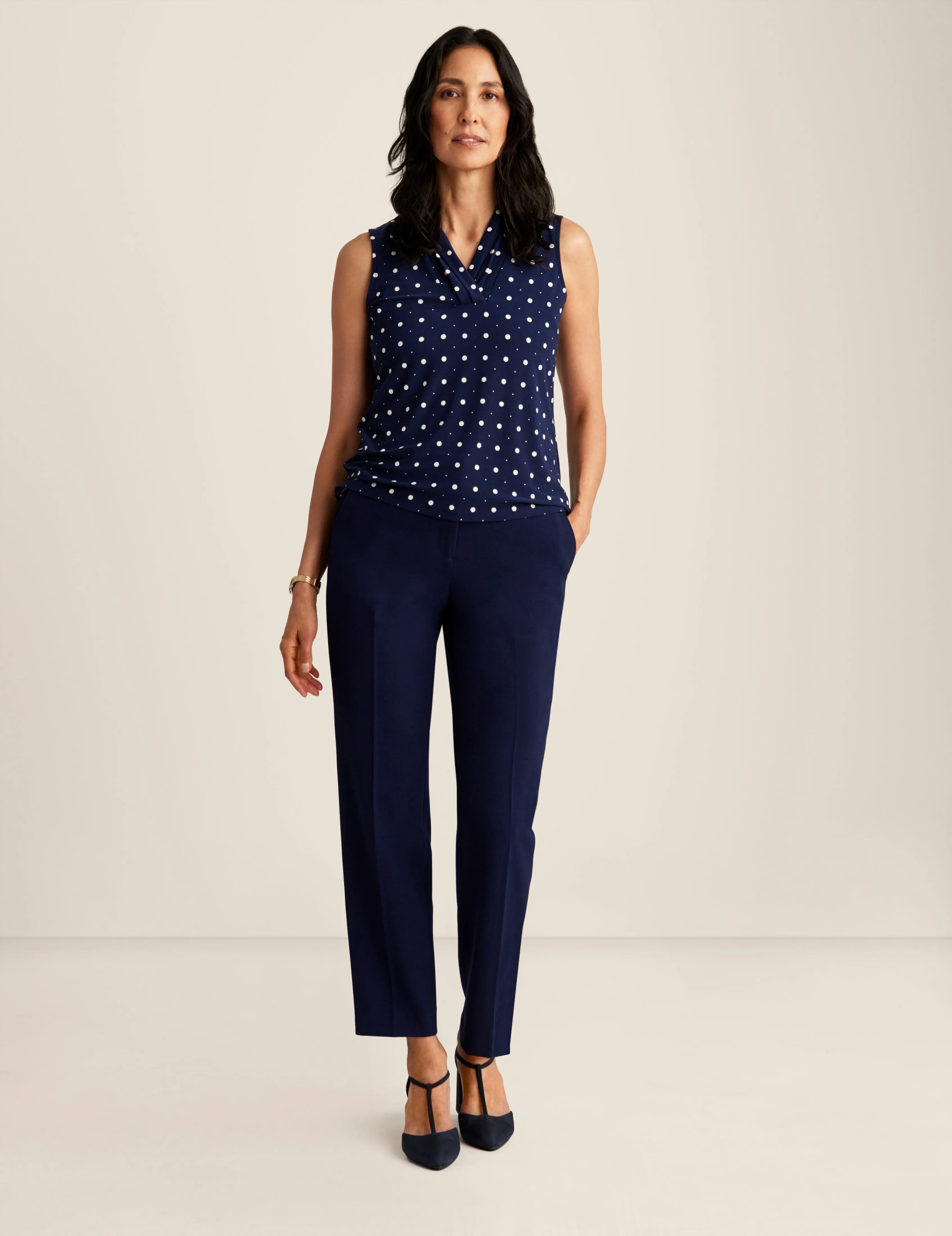 Printed Ity Triple Pleat Top - Sale sold by Anne Klein