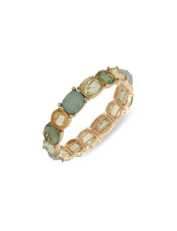 Stationed Stretch Bracelet - Green sold by Anne Klein