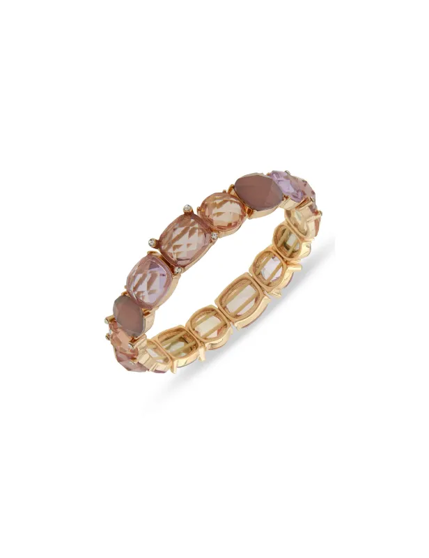 Stationed Stretch Bracelet - Purple sold by Anne Klein
