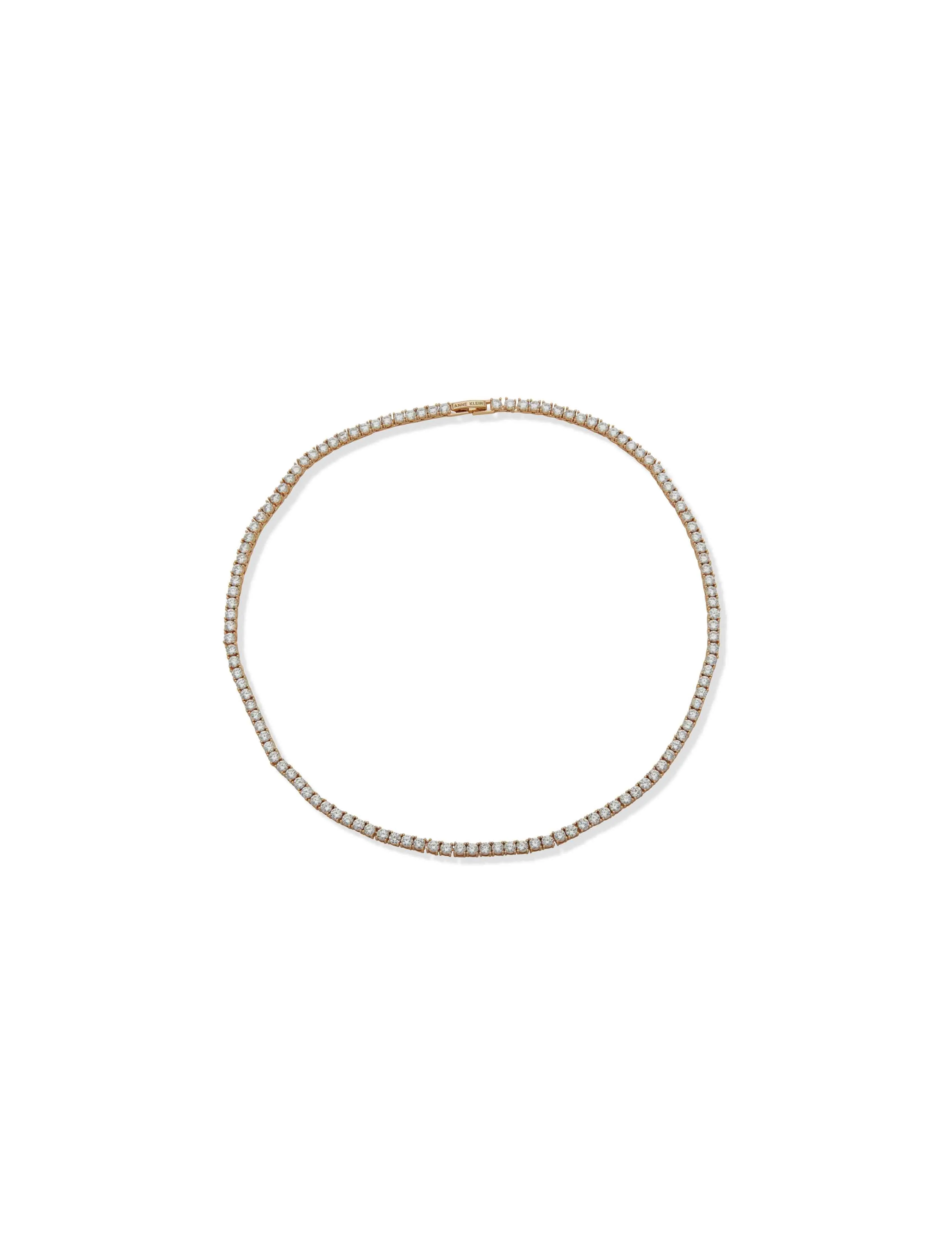 3mm Tennis Necklace - Gold sold by Anne Klein