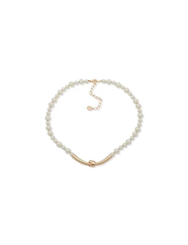Knotted Pearl Necklace sold by Anne Klein