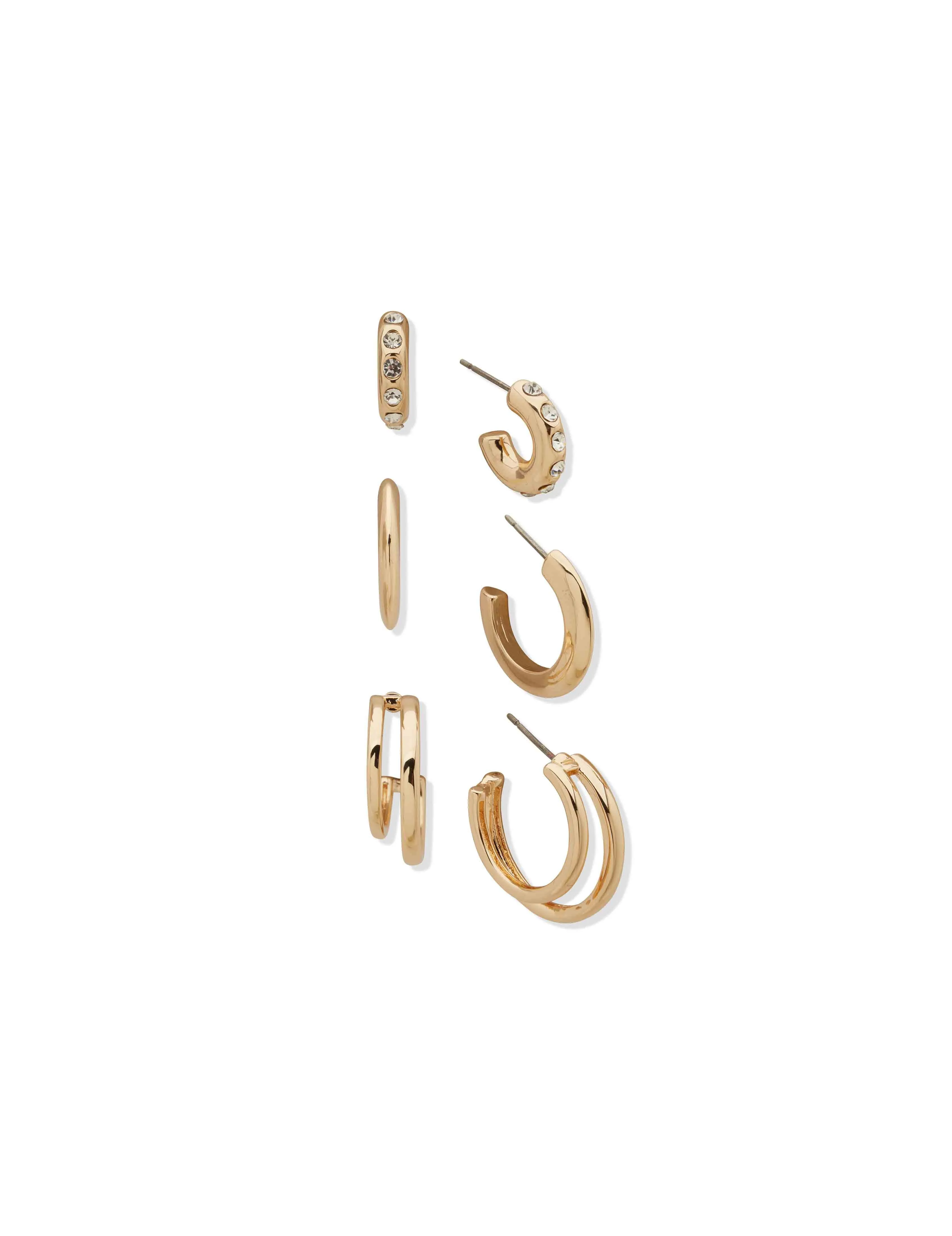 Gold Hoop Earring Set sold by Anne Klein