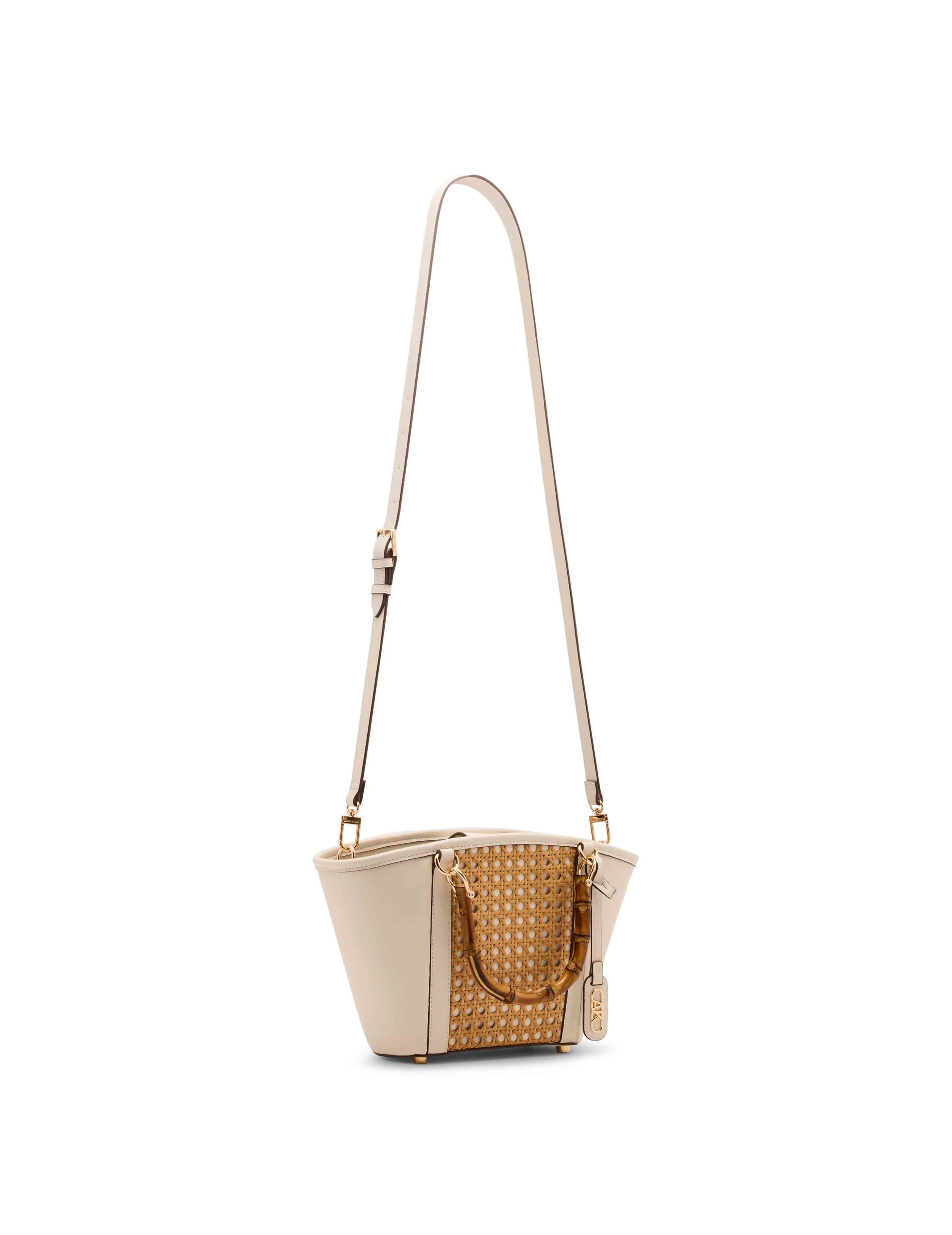 Caining Bamboo Handle Tote with Convertible Strap sold by Anne Klein product image thumbnail 5