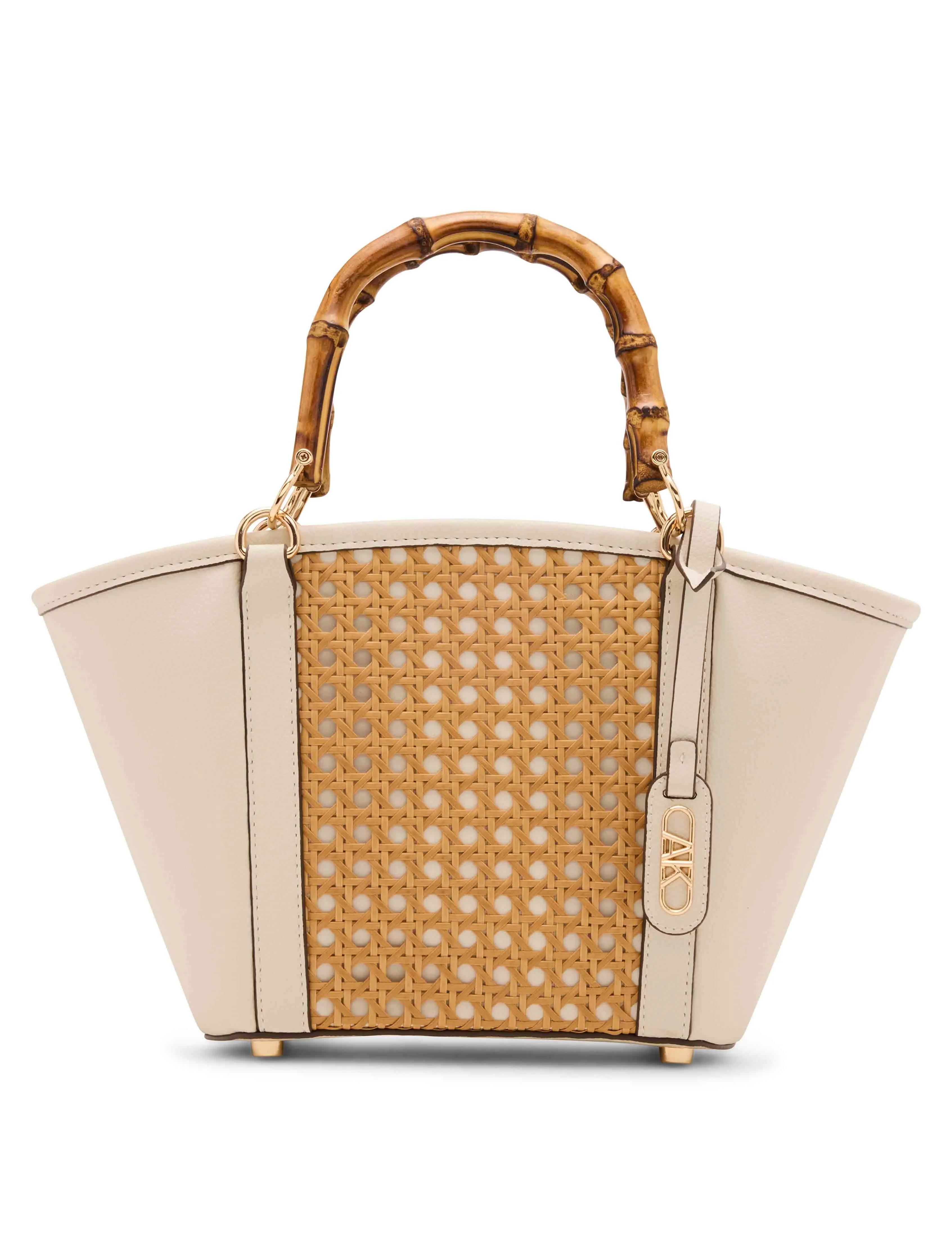 Caining Bamboo Handle Tote with Convertible Strap sold by Anne Klein