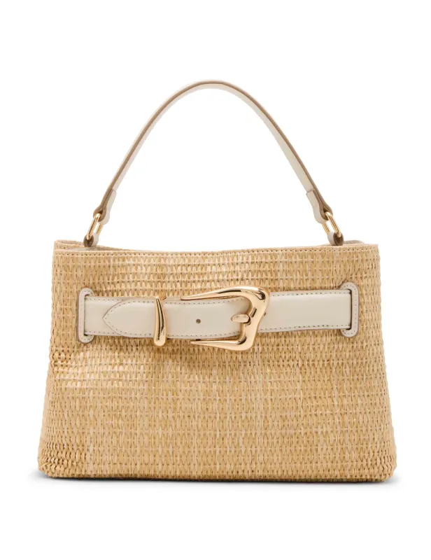 Straw Top Handle Satchel with Convertible Strap sold by Anne Klein