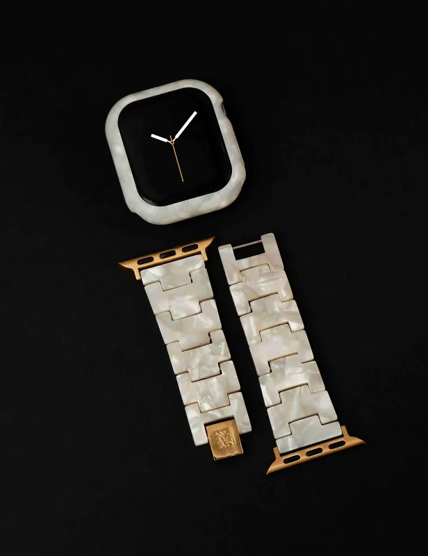 Marbleized Acetate Protective Case for Apple Watch® made by Anne Klein