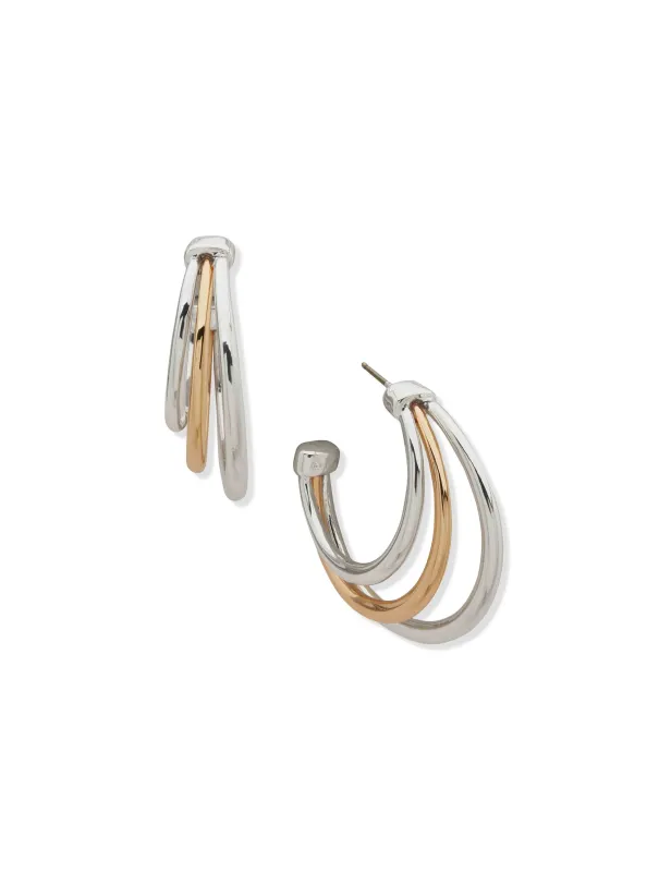 33MM Triple Row Hoop sold by Anne Klein