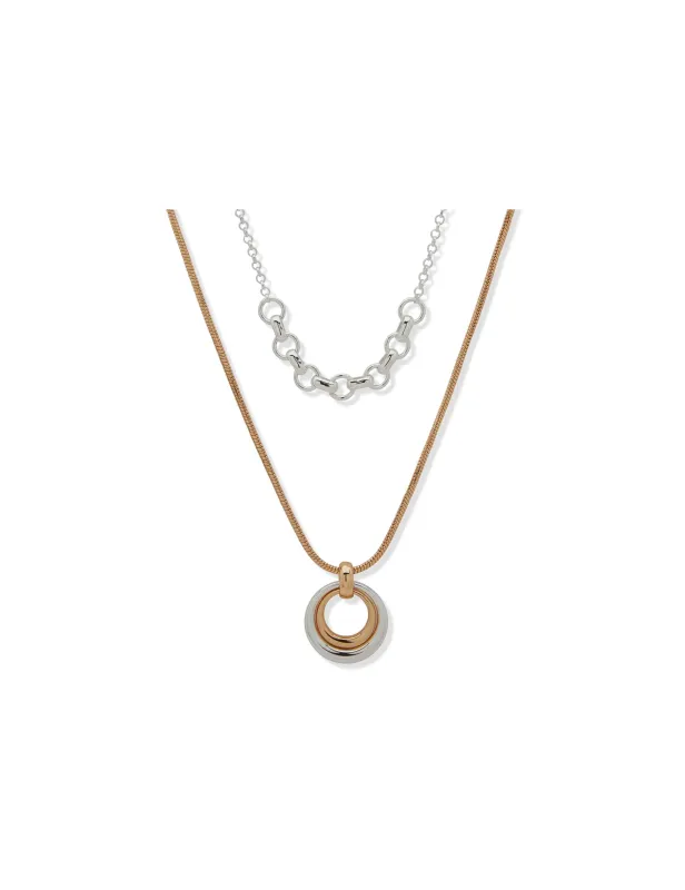 2-In-1 Open Circle Pendant sold by Anne Klein