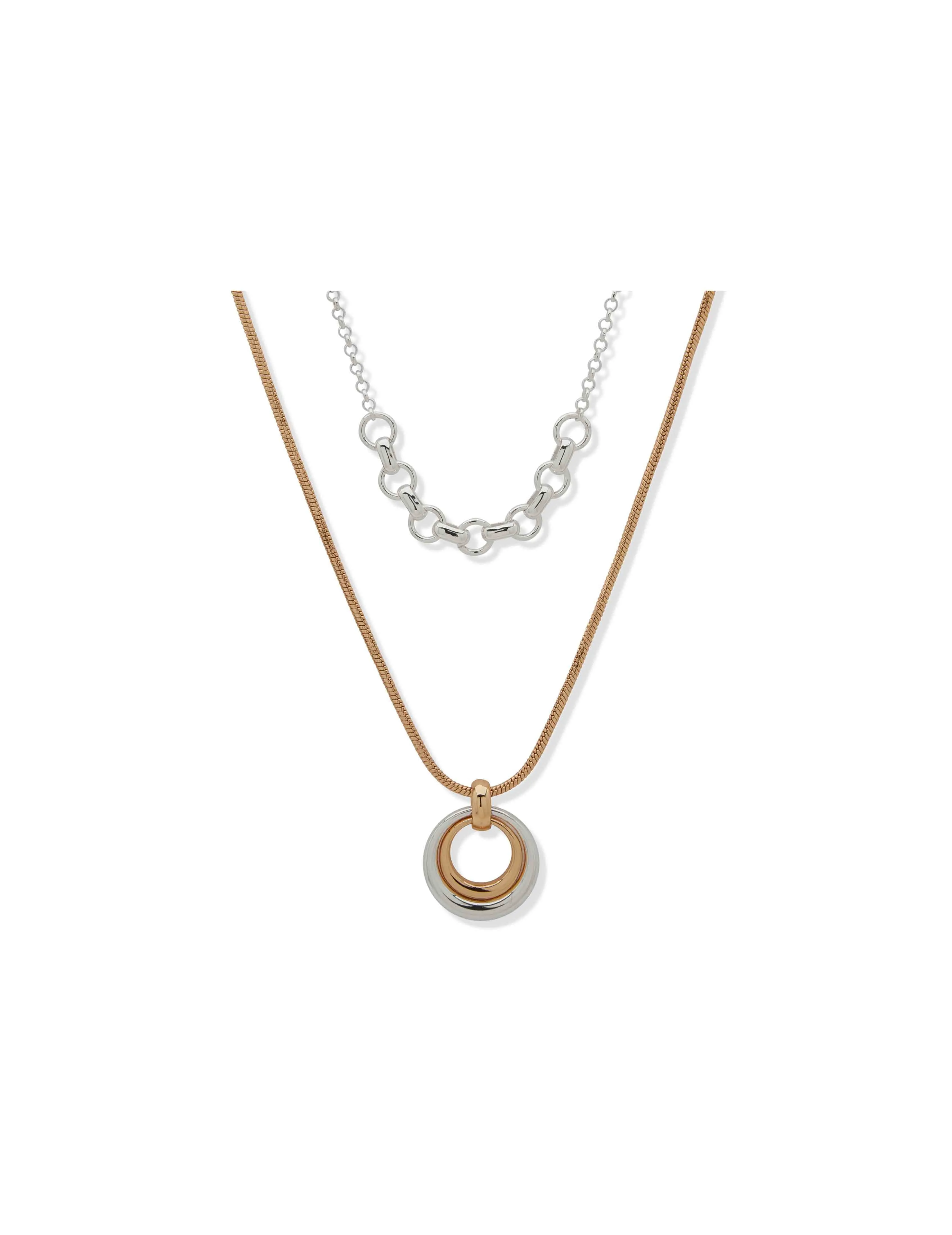 2-In-1 Open Circle Pendant sold by Anne Klein
