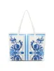 Blue Toile Bonded Large Tote sold by Anne Klein
