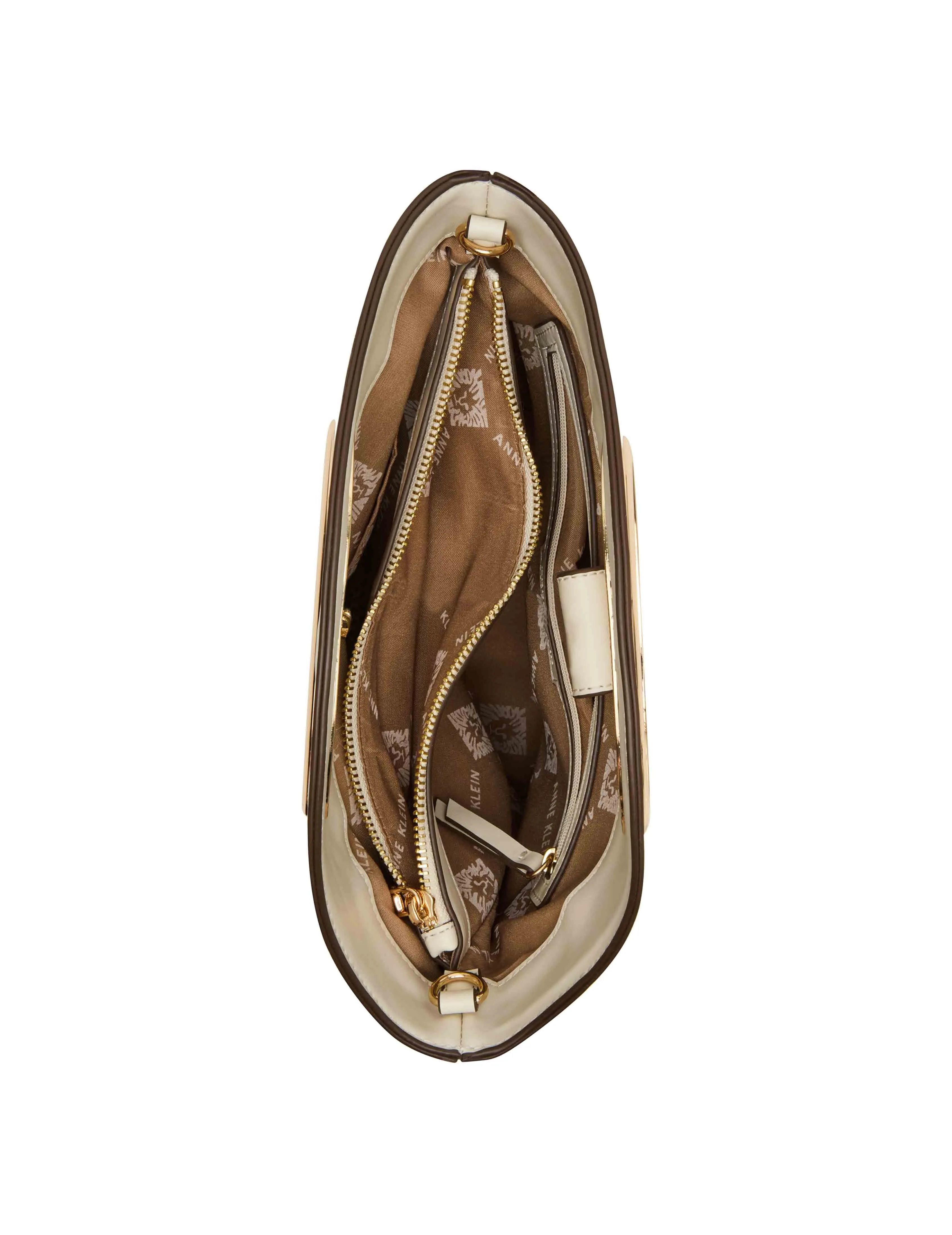 Oval Handle Straw Bucket with Shell Mirror sold by Anne Klein product image thumbnail 5