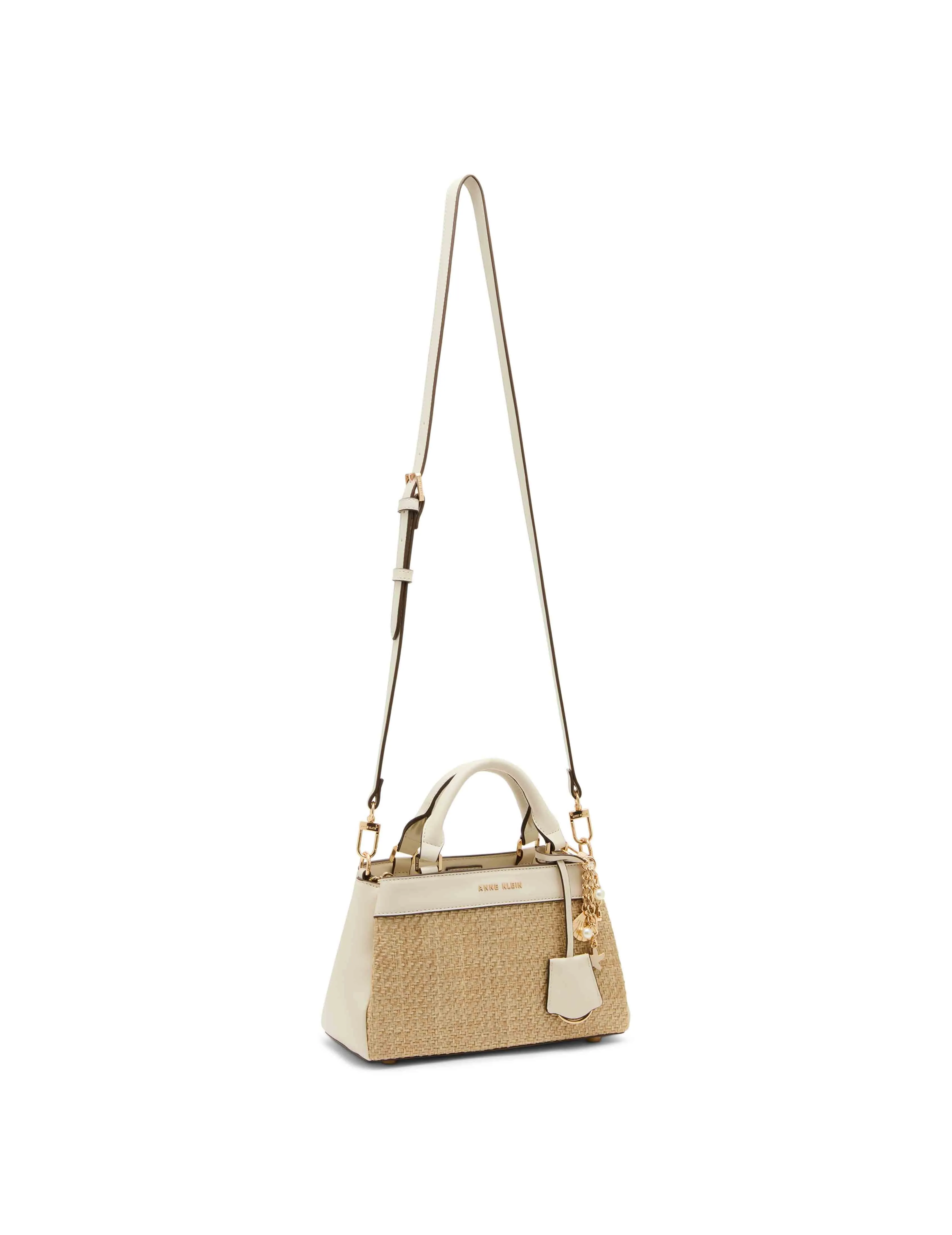 Small Straw Satchel with Convertible Strap sold by Anne Klein product image thumbnail 4