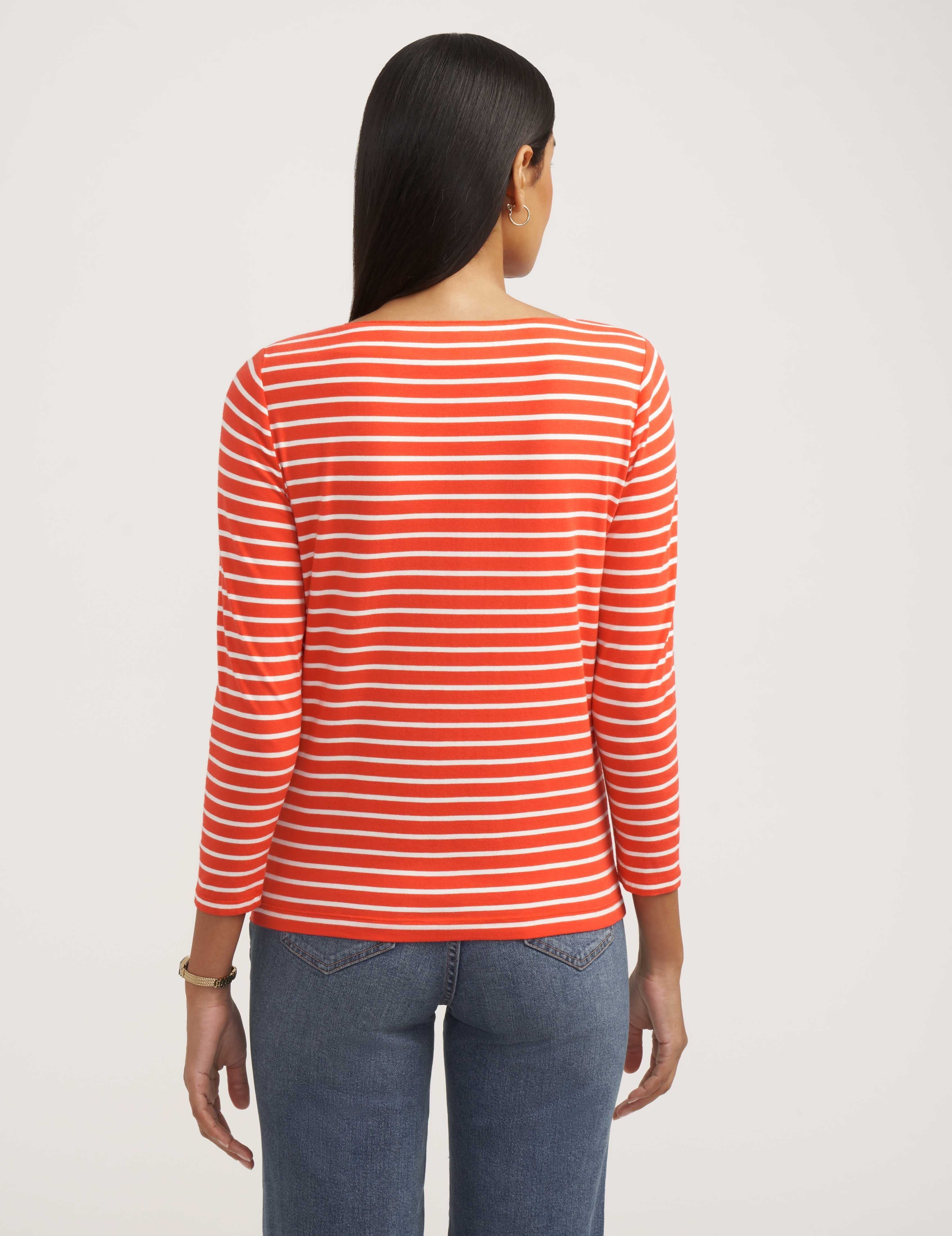 Jersey Striped Boat Neck Top- Clearance sold by Anne Klein product image thumbnail 3