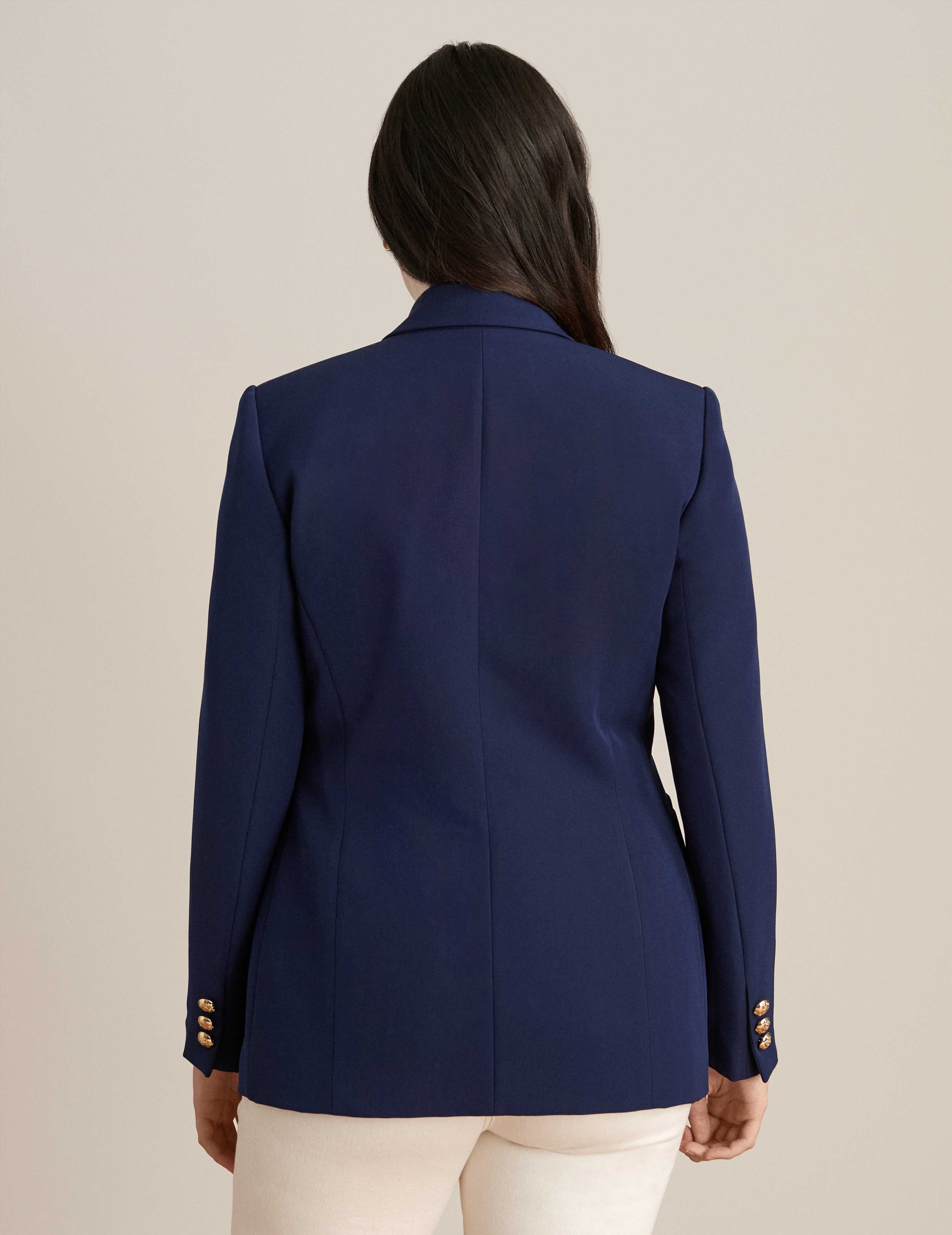 Anne Stretch Faux Double Breasted Blazer Jacket sold by Anne Klein product image thumbnail 3