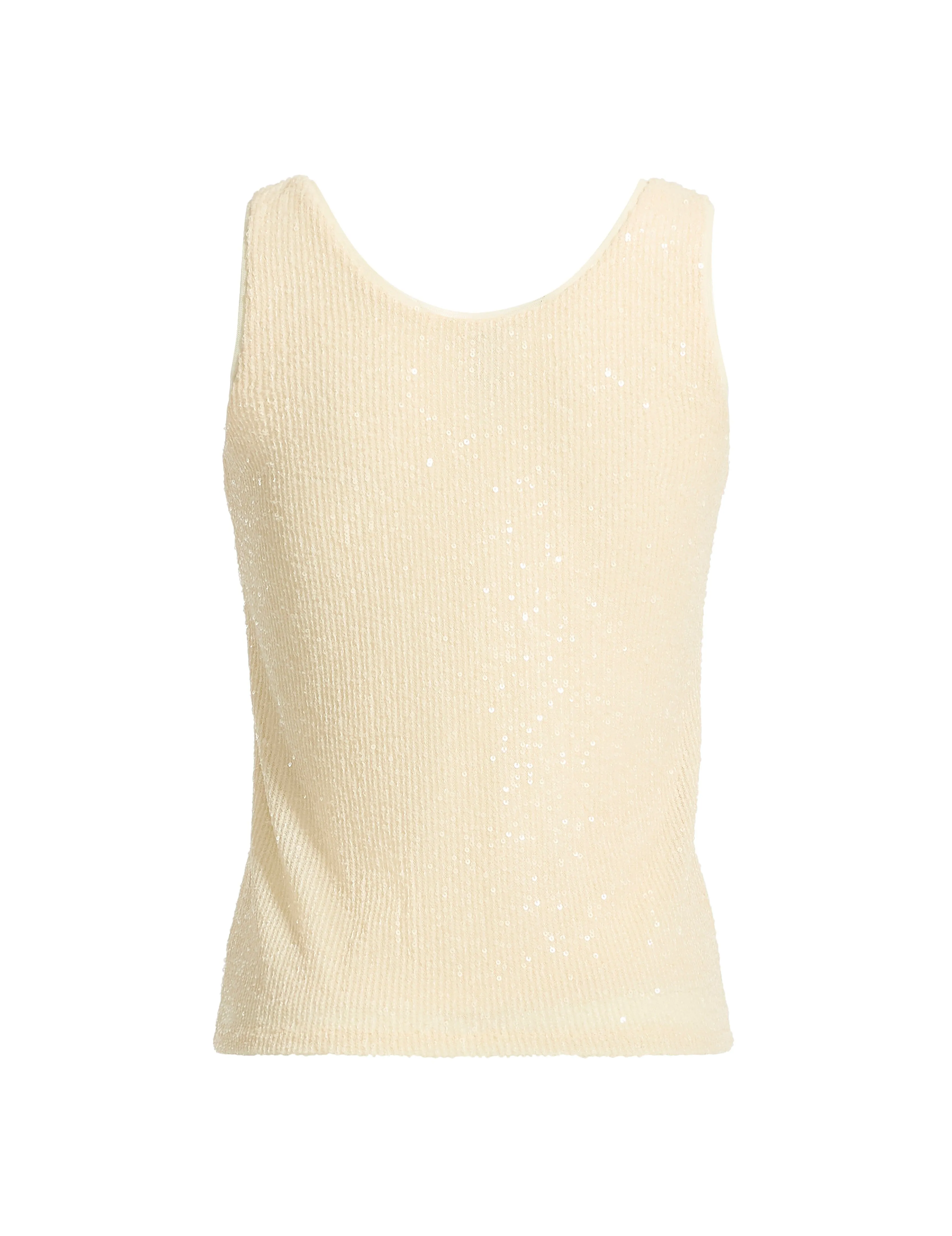 Sequin Mesh V-Neck Tank sold by Anne Klein product image thumbnail 2