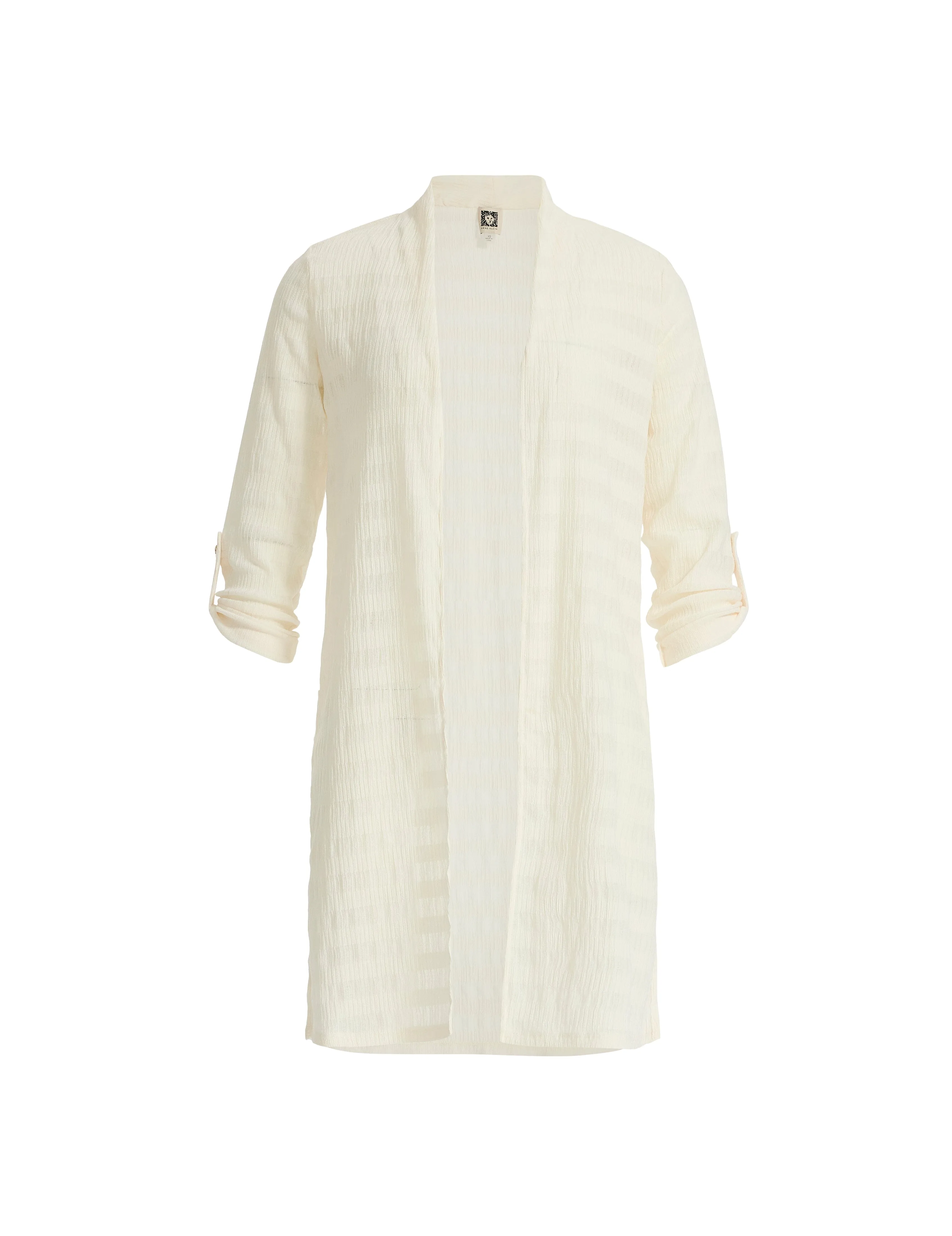 Open Knit Cardigan with Sleeve Tabs sold by Anne Klein