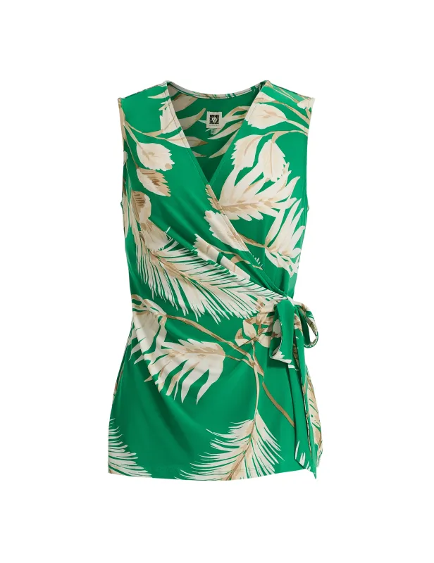 Printed Ity Sleeveless Wrap Top sold by Anne Klein