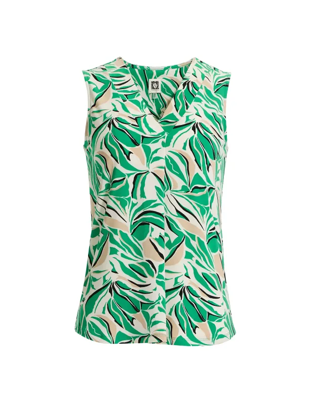 Printed Ity Pleat Front Shell sold by Anne Klein