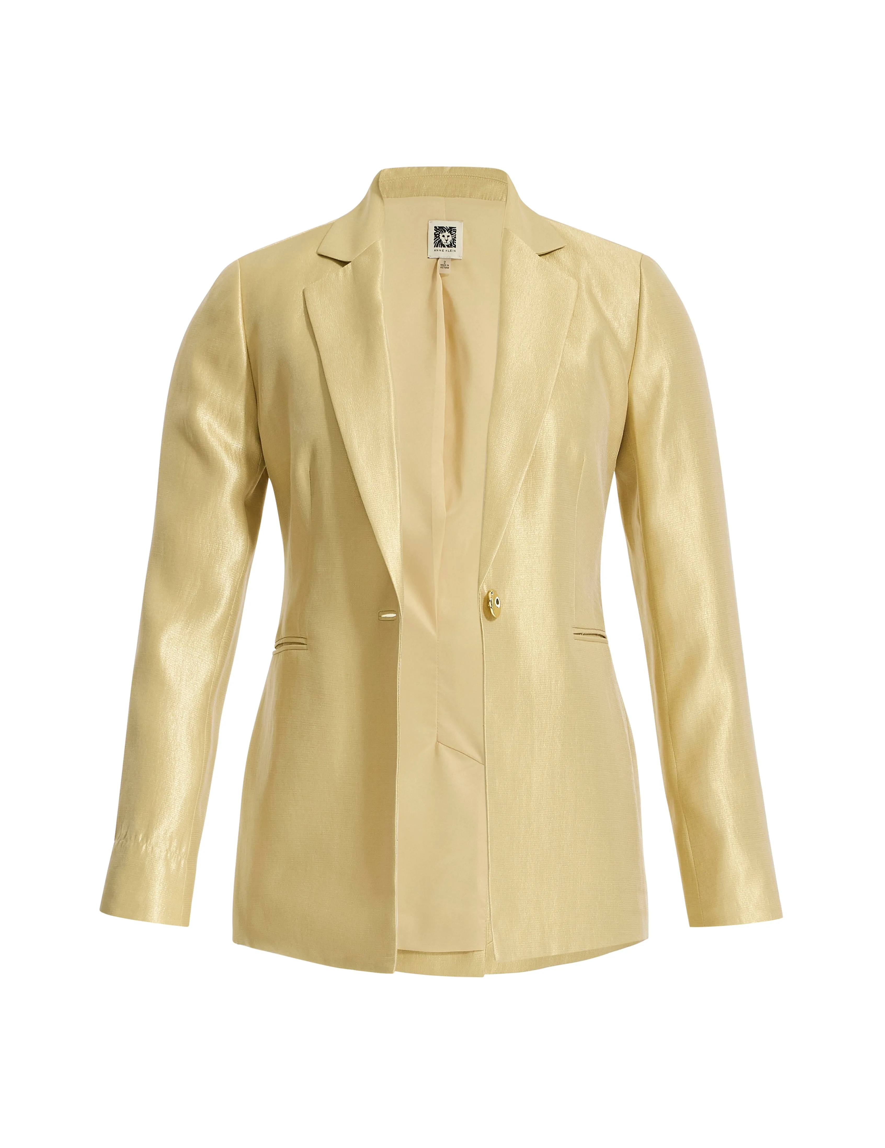 Iridescent Weave One-Button Notch Collar Blazer sold by Anne Klein product image thumbnail 2