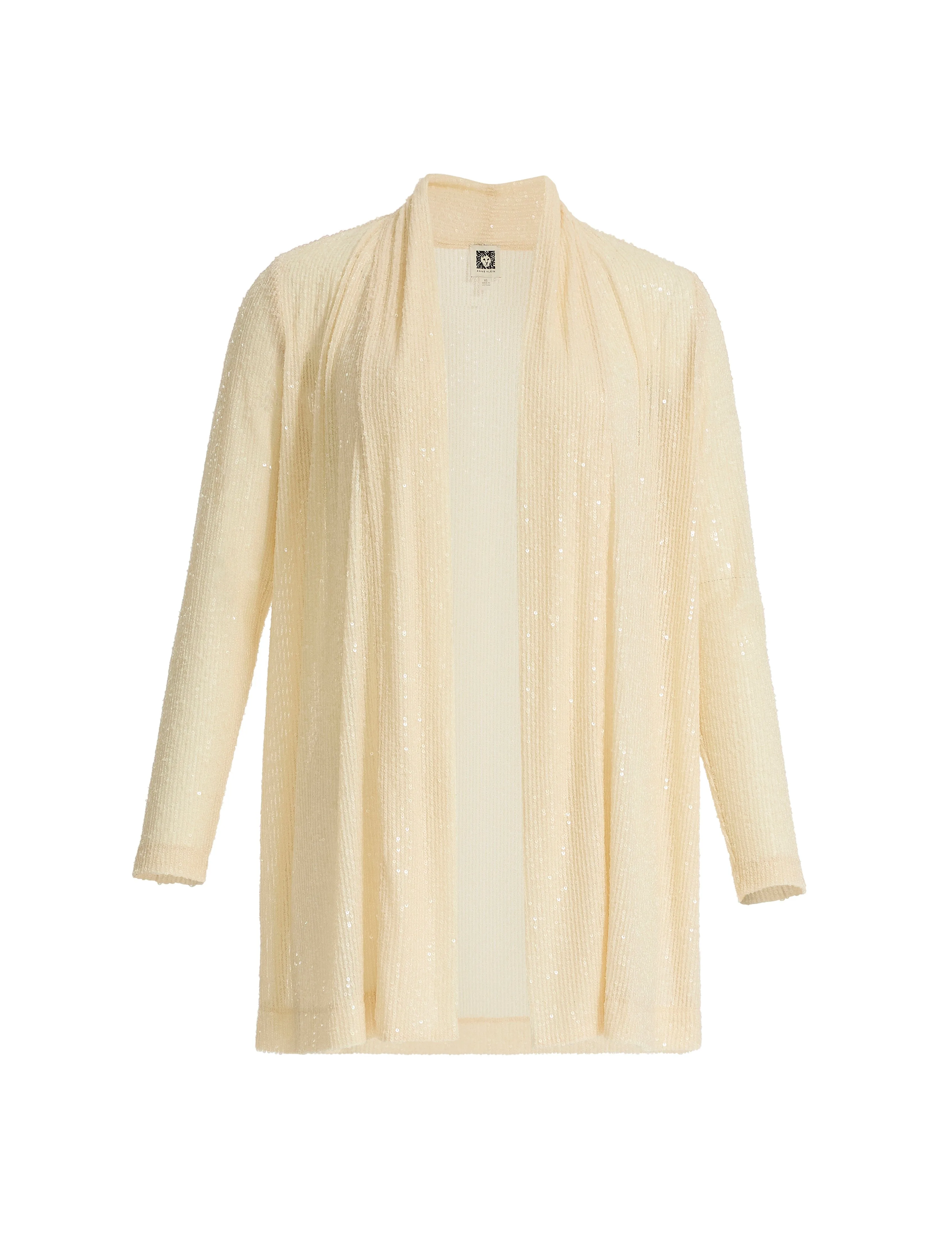 Sequin Drape Front Cardigan Jacket sold by Anne Klein