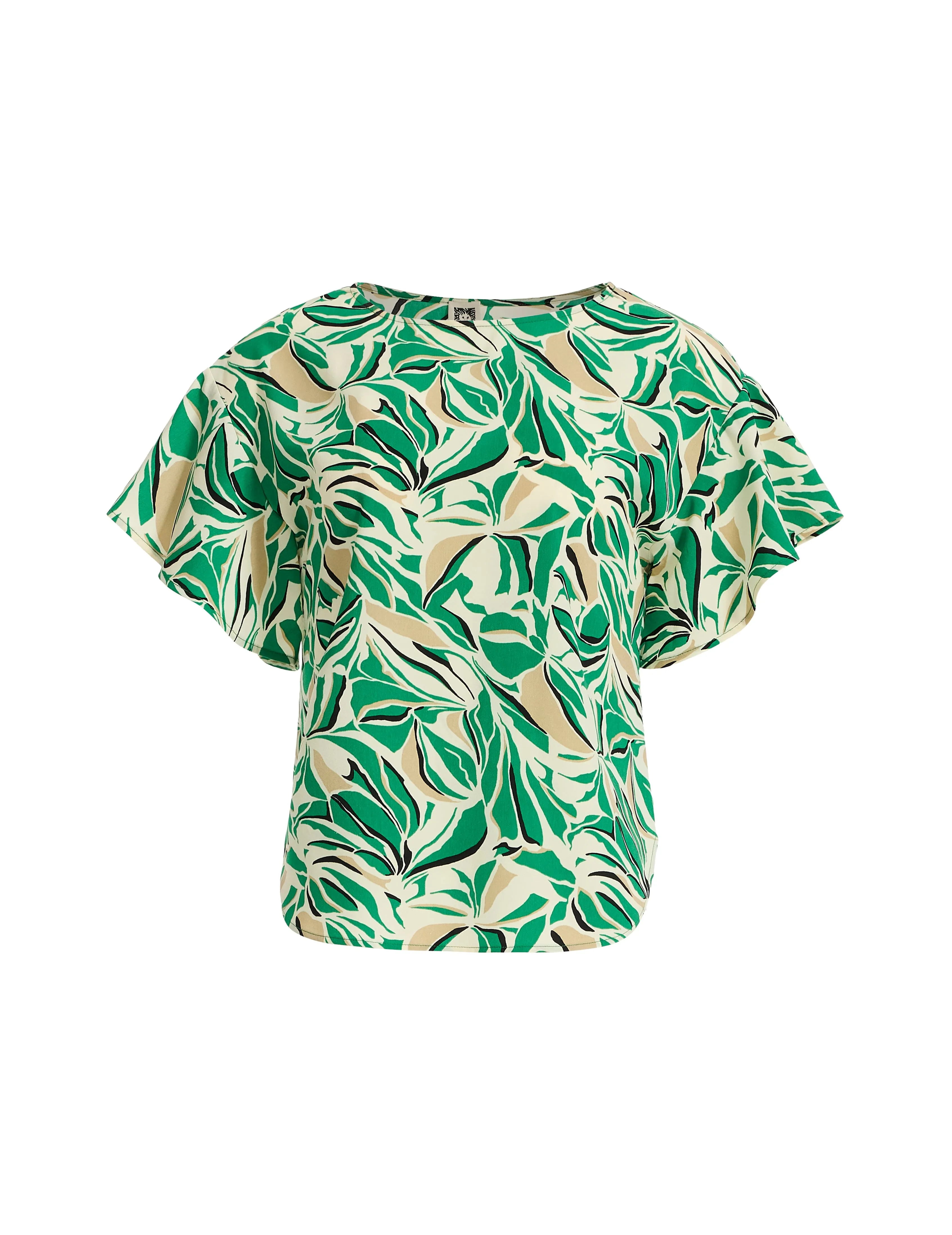 Bateau Neck Flutter Sleeve Blouse sold by Anne Klein