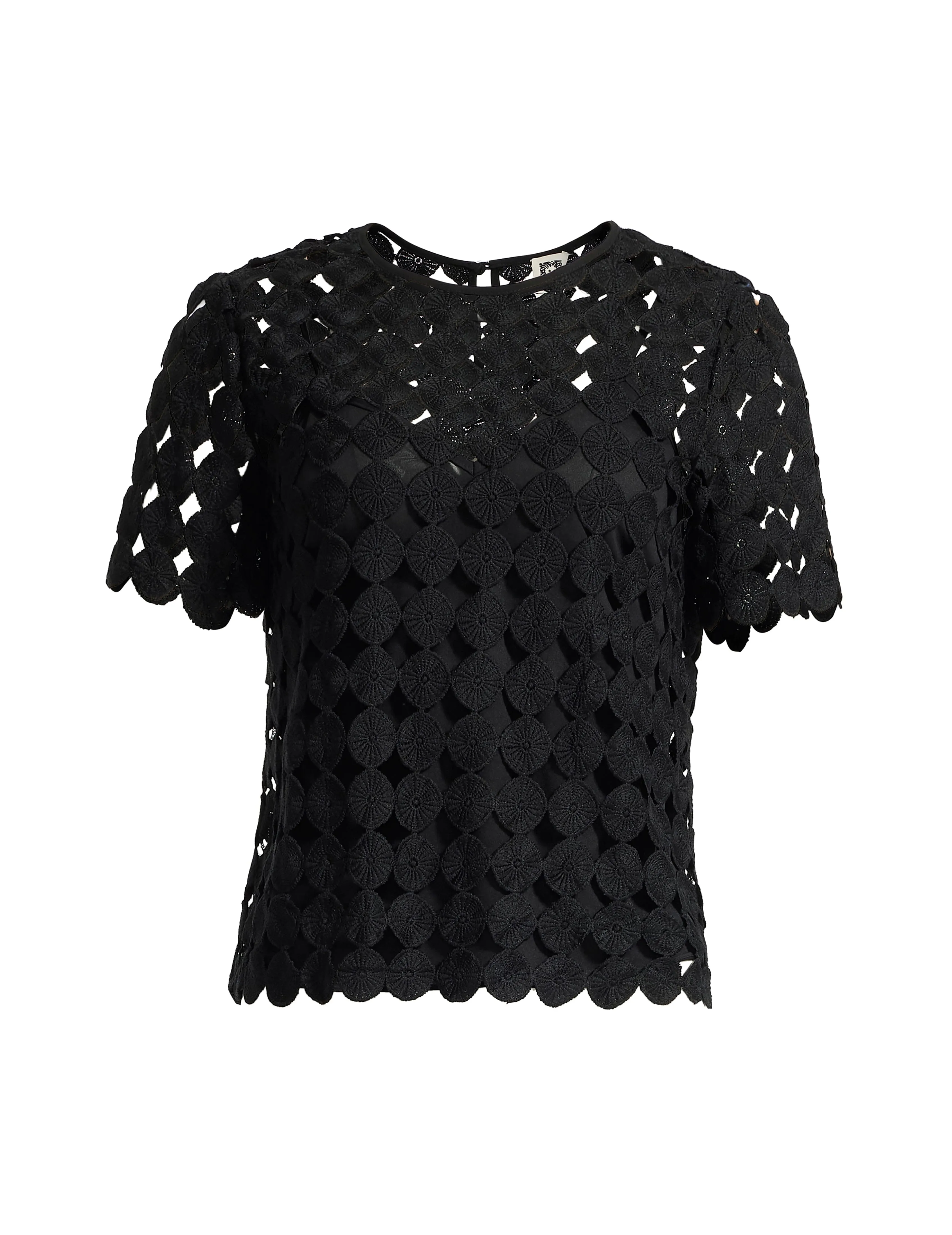 Tie Neck Ruffle Blouse sold by Anne Klein