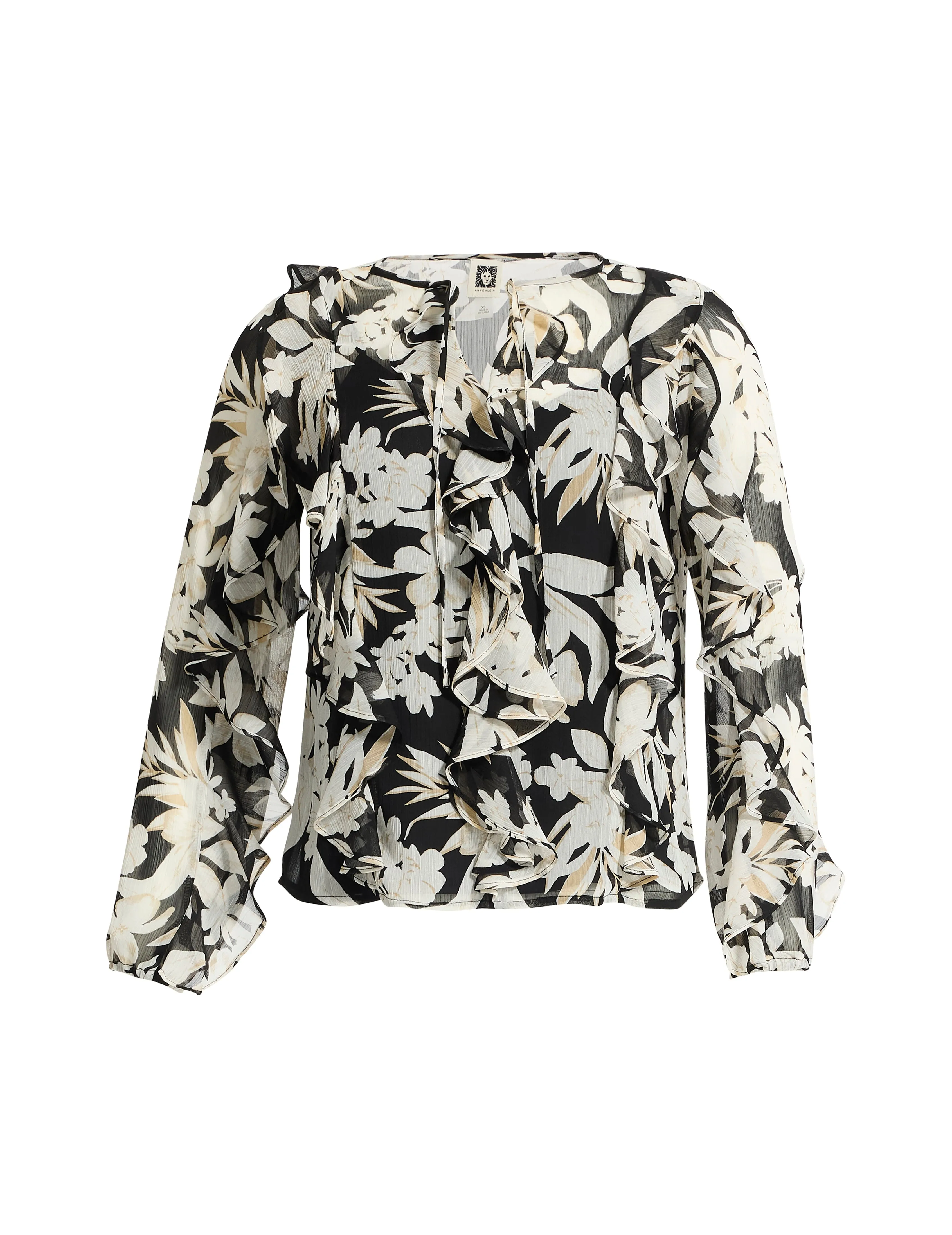 Tie Neck Ruffle Blouse sold by Anne Klein product image thumbnail 3