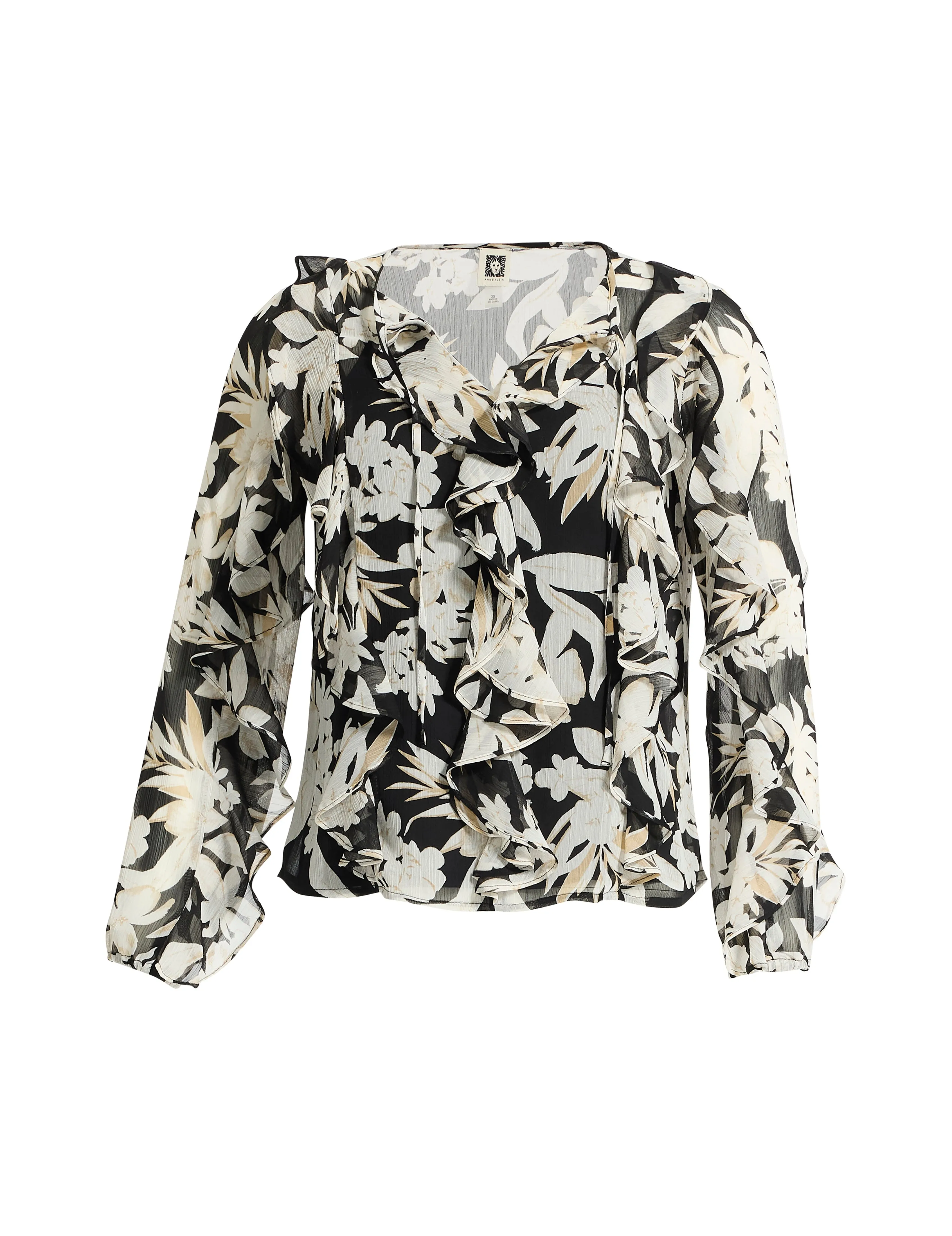 Tie Neck Ruffle Blouse sold by Anne Klein product image thumbnail 2