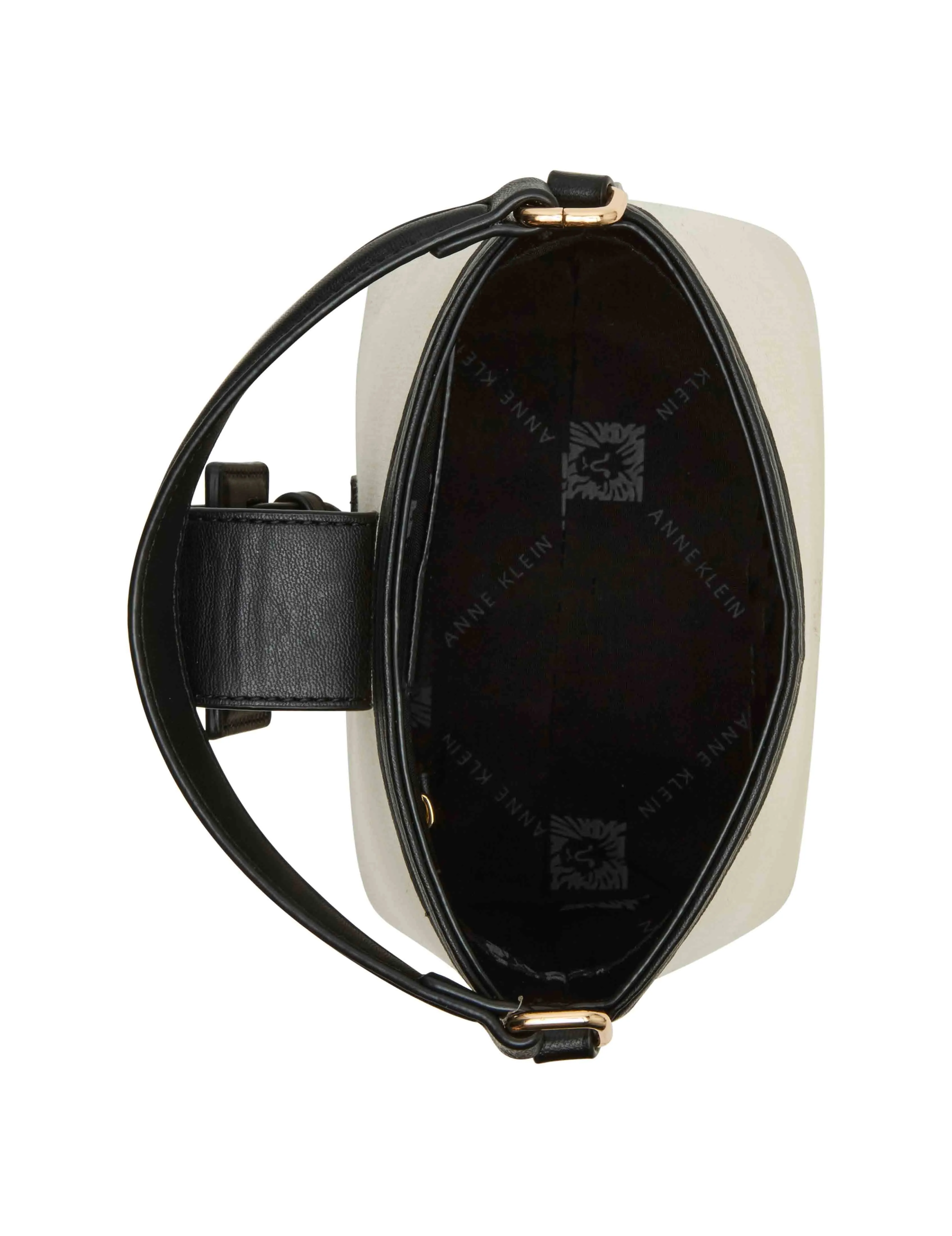 Small Covered Buckle Canvas Bucket With Convertible Strap sold by Anne Klein product image thumbnail 3