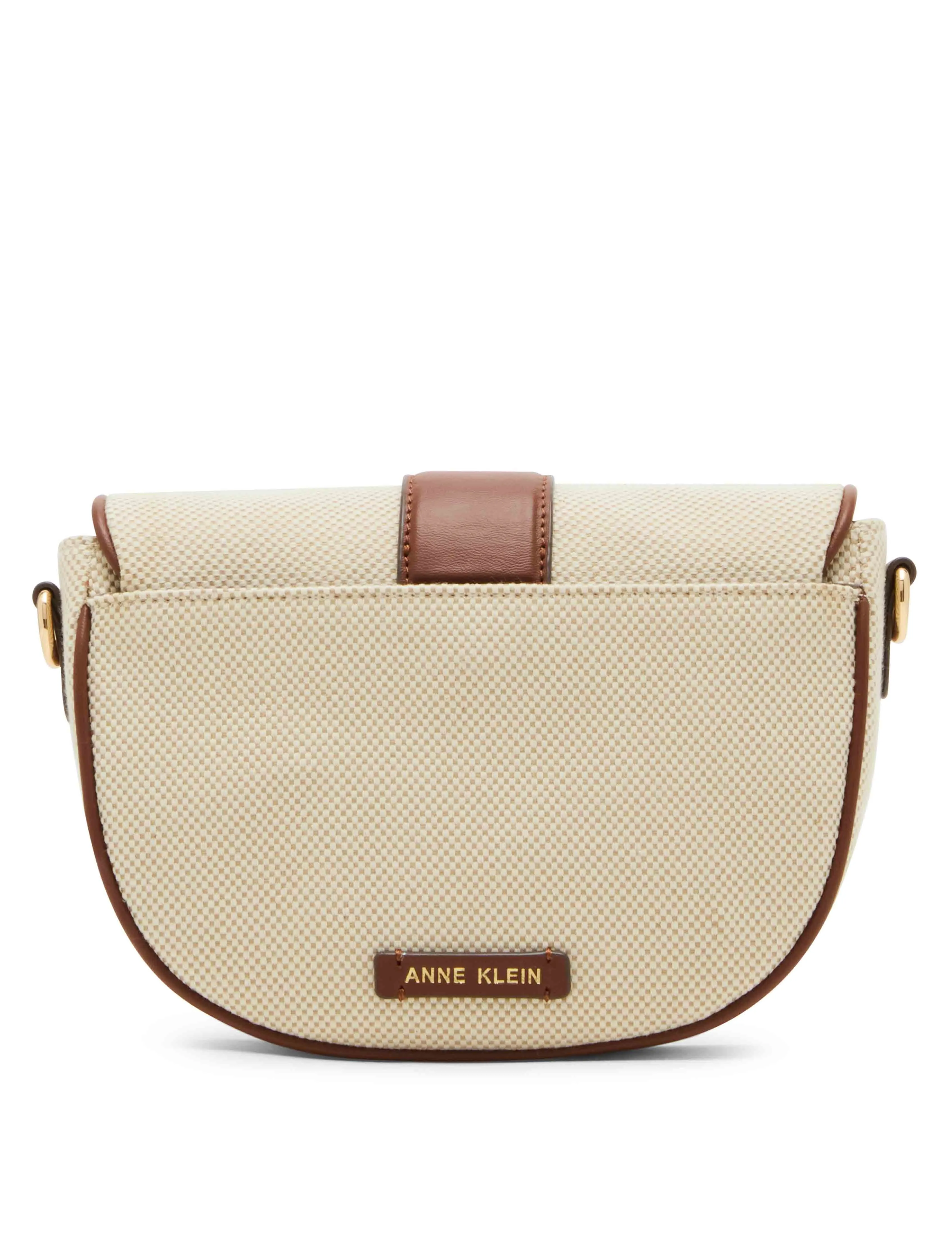 Covered Buckle Canvas Saddle Crossbody sold by Anne Klein product image thumbnail 5