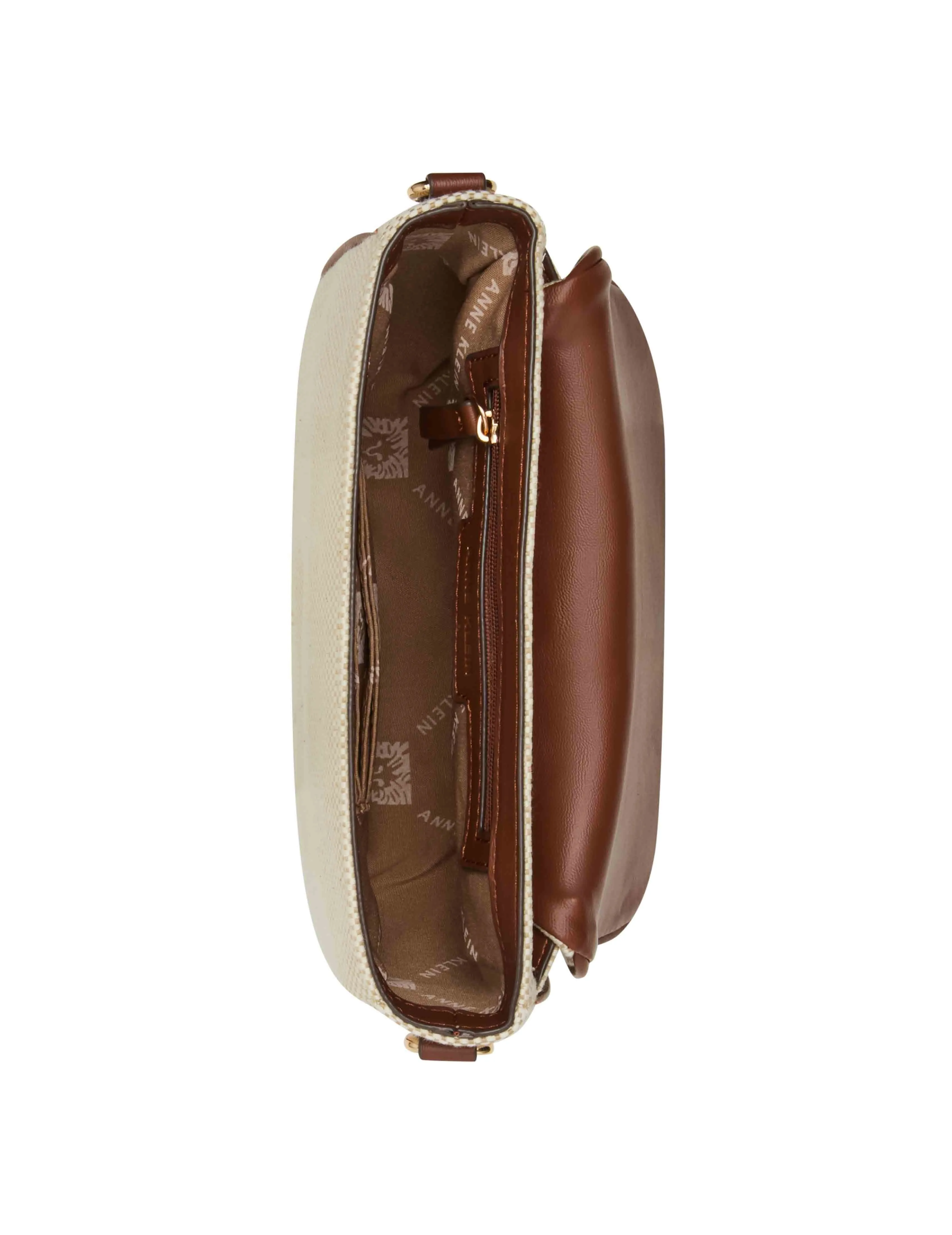 Covered Buckle Canvas Saddle Crossbody sold by Anne Klein product image thumbnail 3