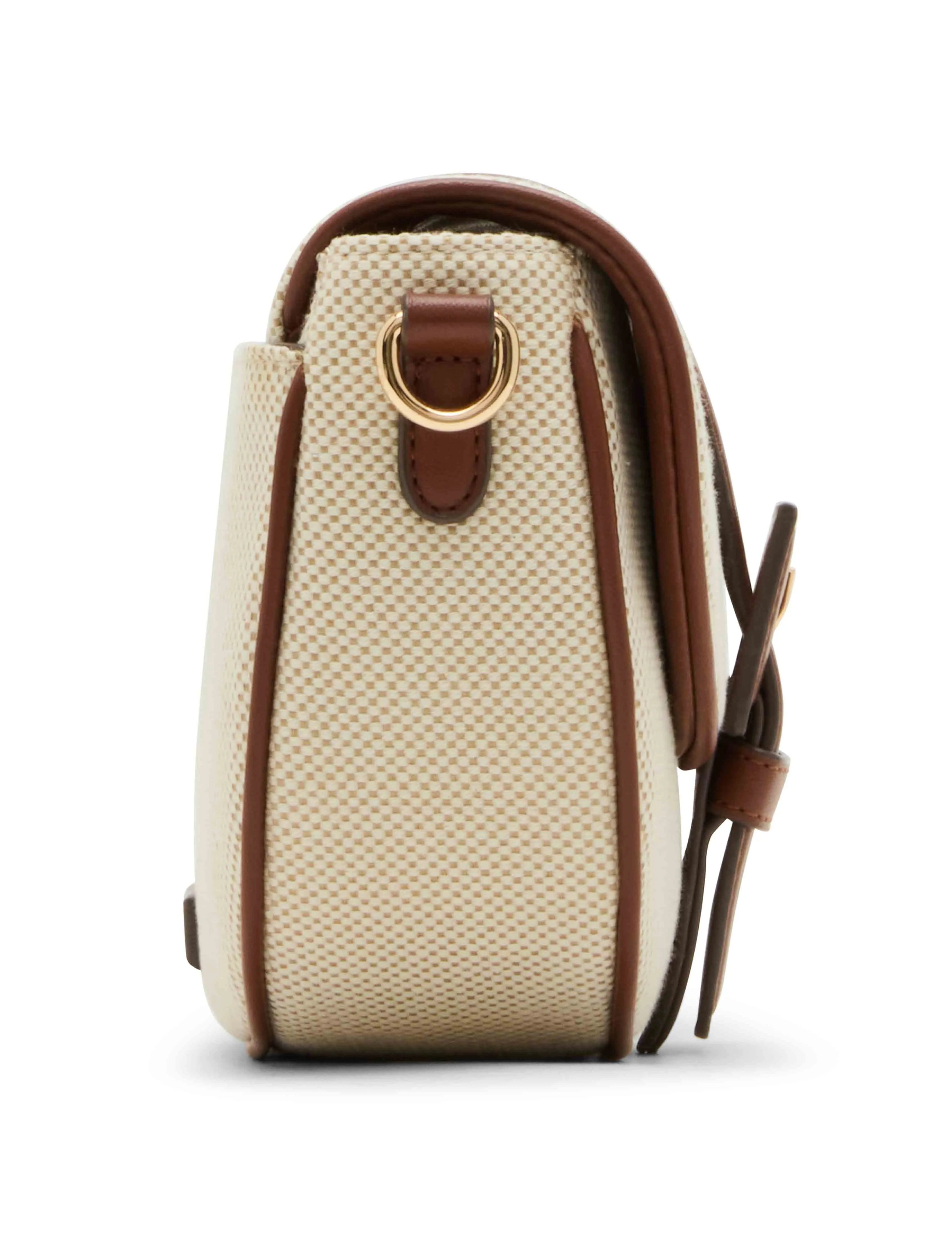 Covered Buckle Canvas Saddle Crossbody sold by Anne Klein product image thumbnail 4