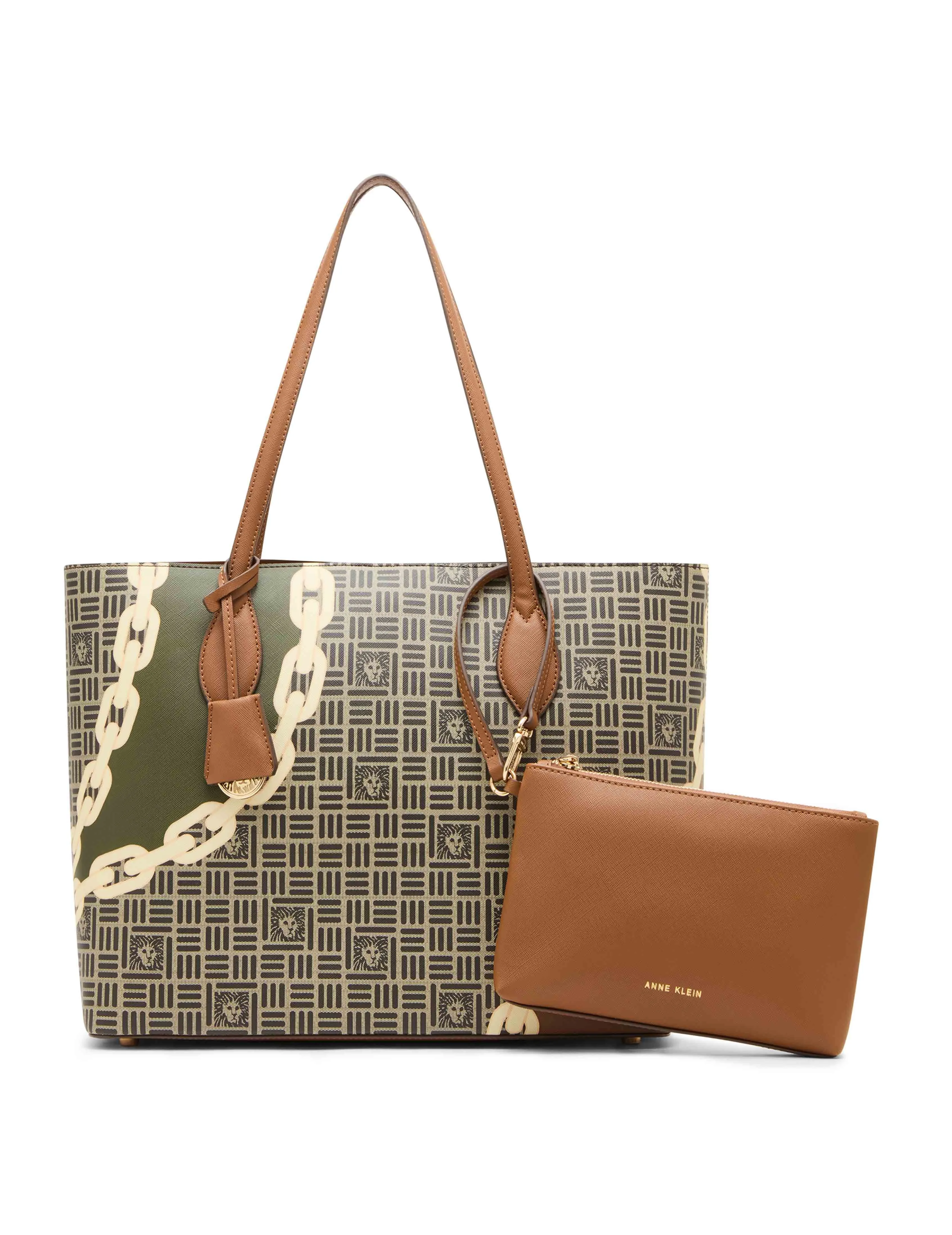 Chain Logo Bonded Large Tote sold by Anne Klein