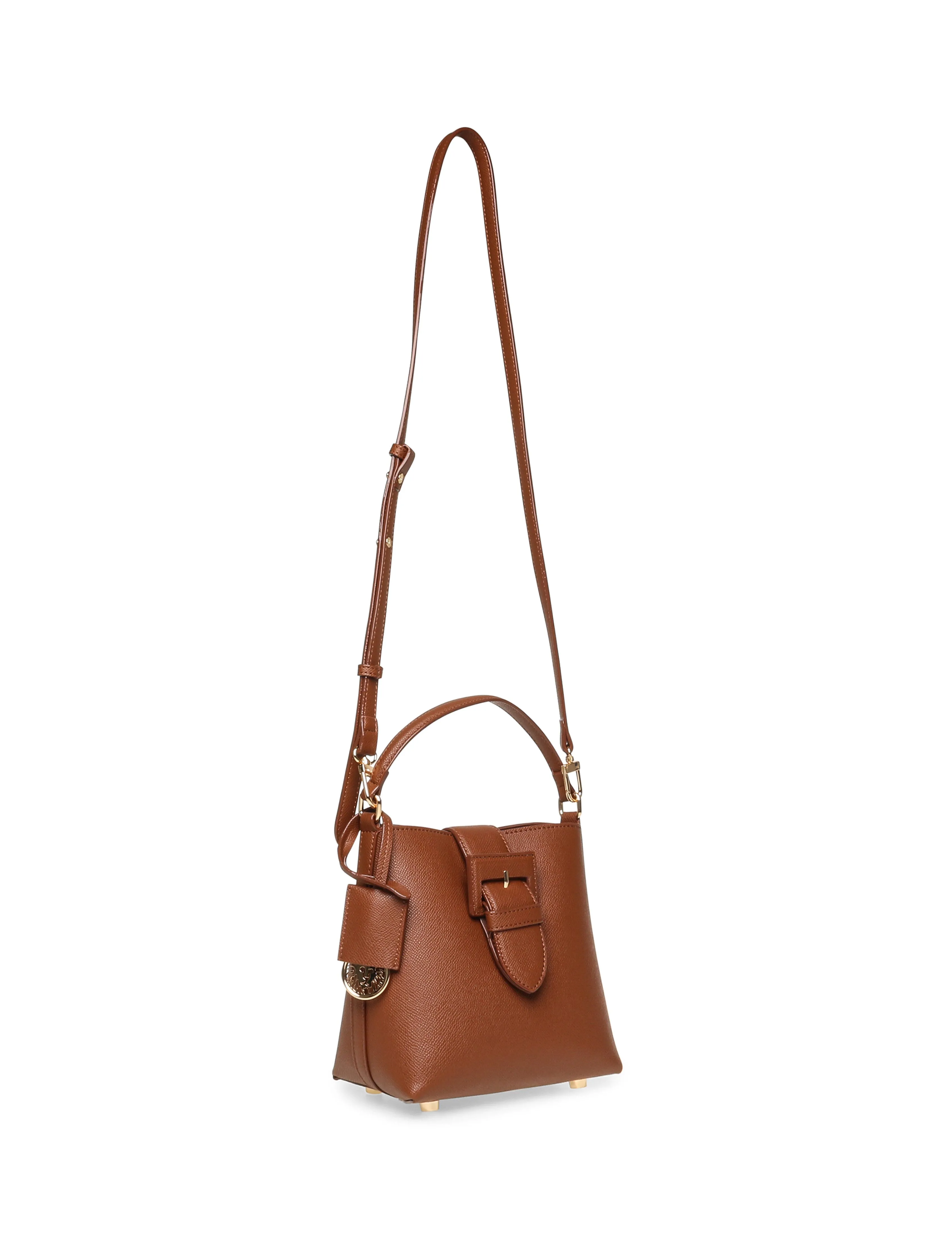 Small Sculpted Buckle Bucket with Convertible Strap sold by Anne Klein product image thumbnail 2