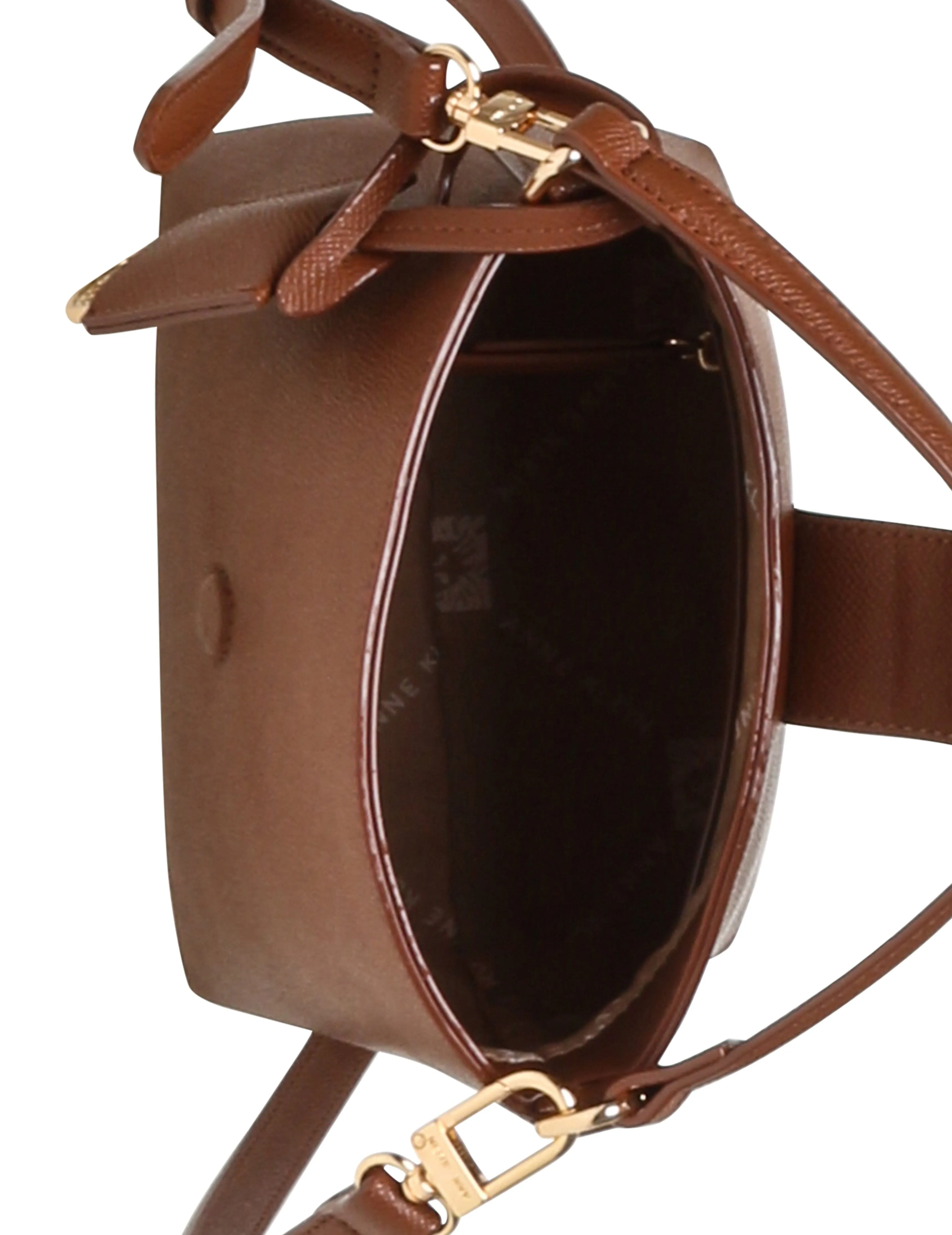 Small Sculpted Buckle Bucket with Convertible Strap sold by Anne Klein product image thumbnail 4