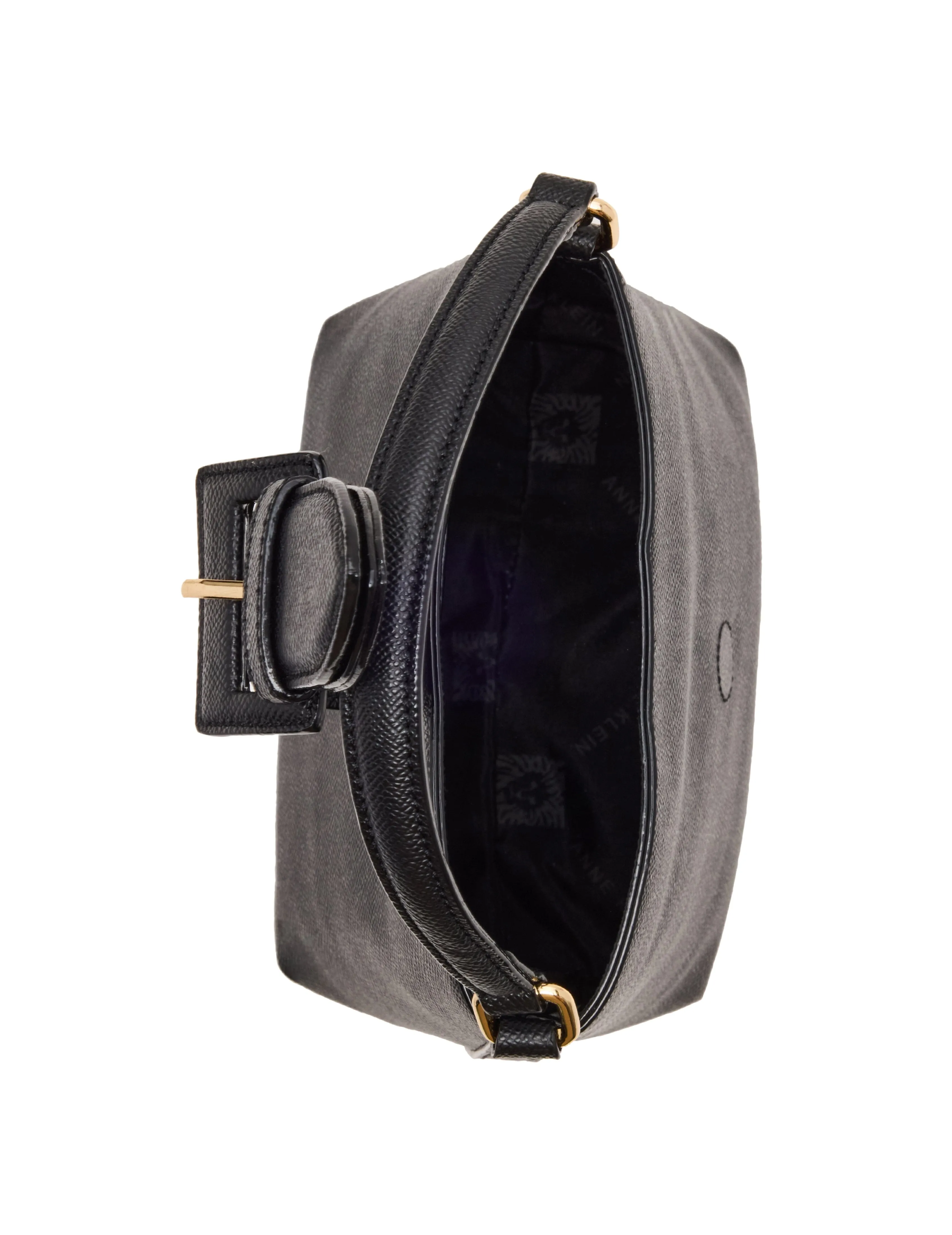 Small Sculpted Buckle Bucket with Convertible Strap sold by Anne Klein product image thumbnail 4