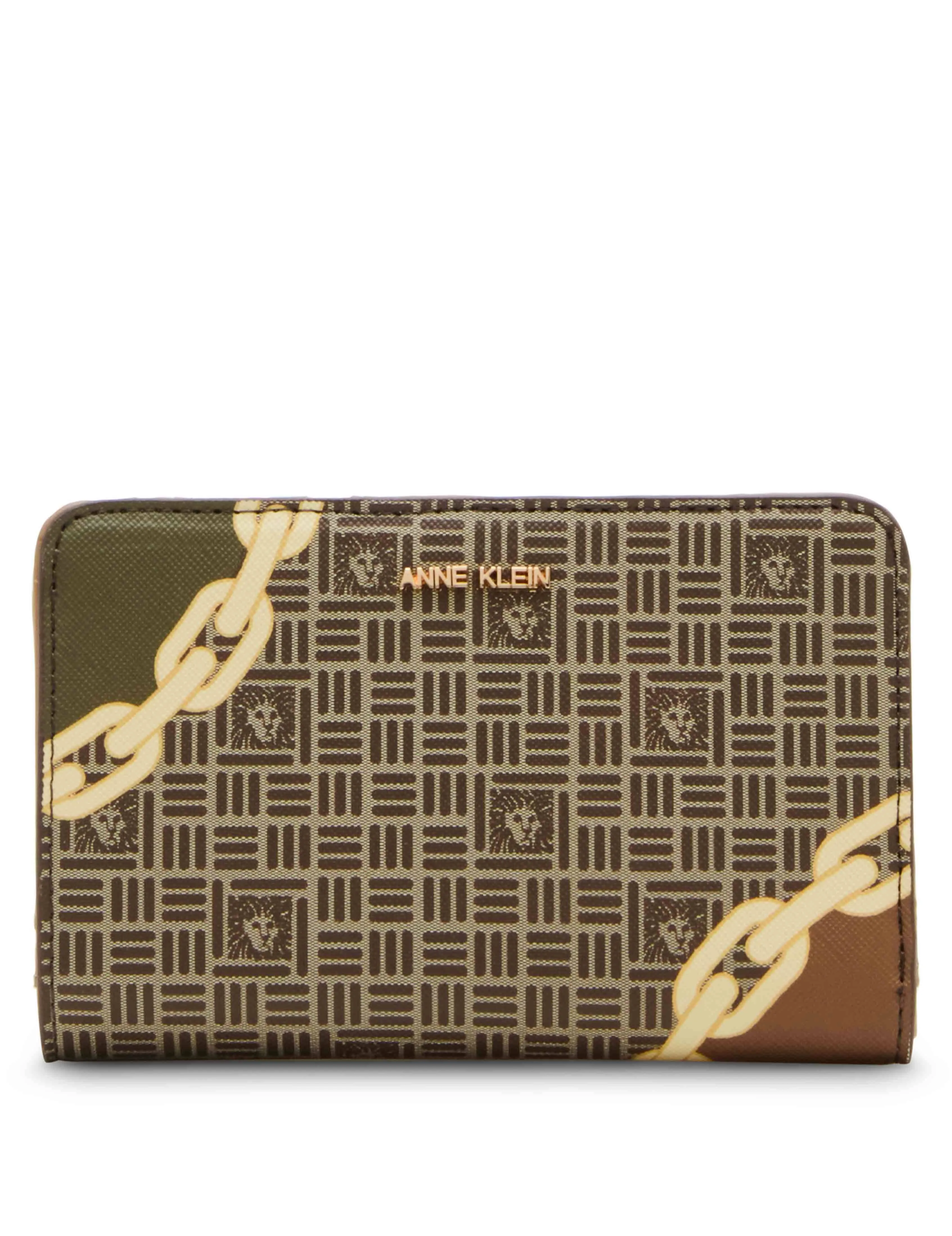 Chain Logo Medium Snap Bifold Wallet sold by Anne Klein