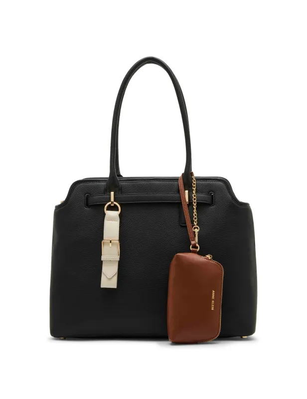 Belted Tote with Detachable Wristlet Strap & Pouch sold by Anne Klein