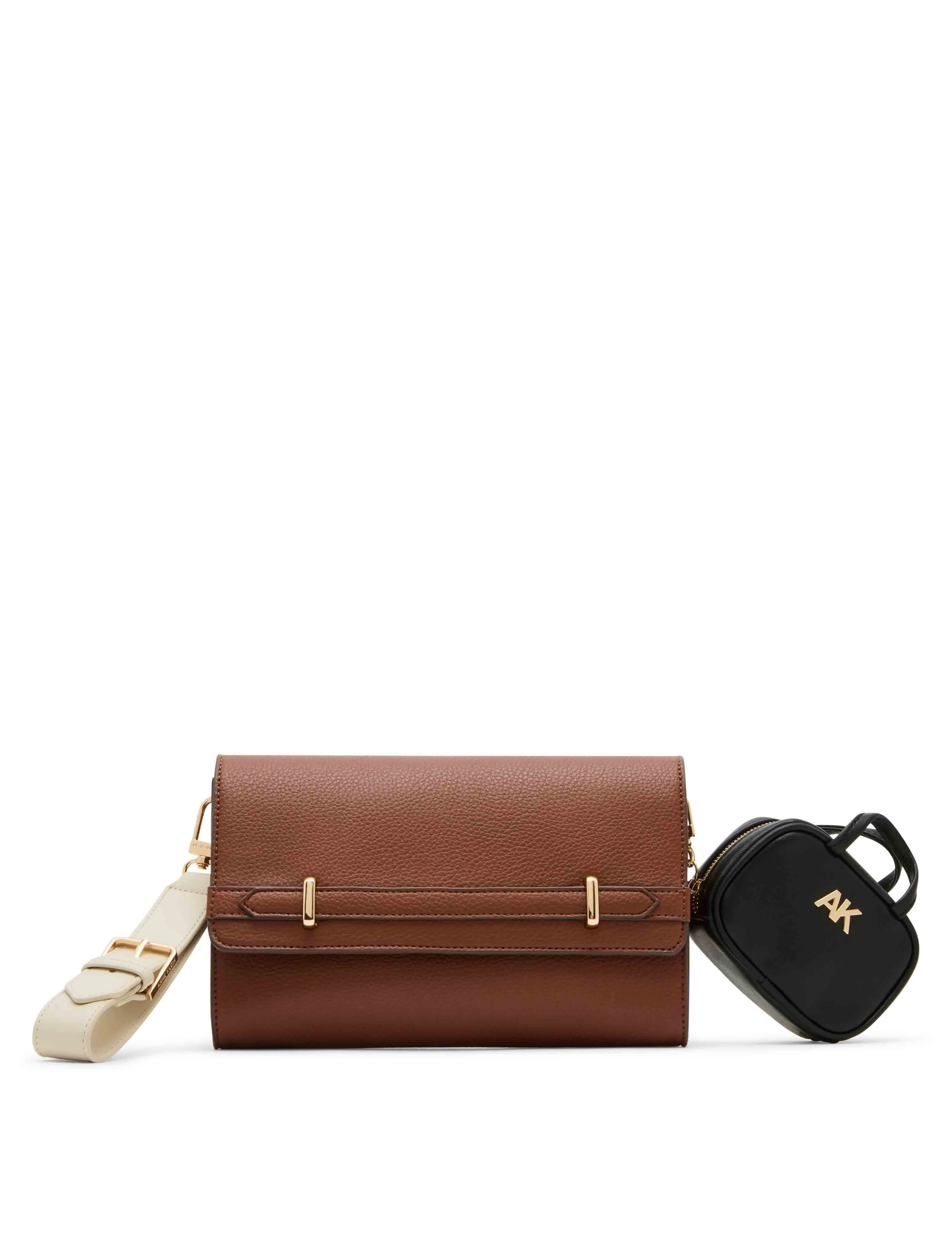 Wallet on a Chain with Detachable Wristlet Strap & Pouch sold by Anne Klein