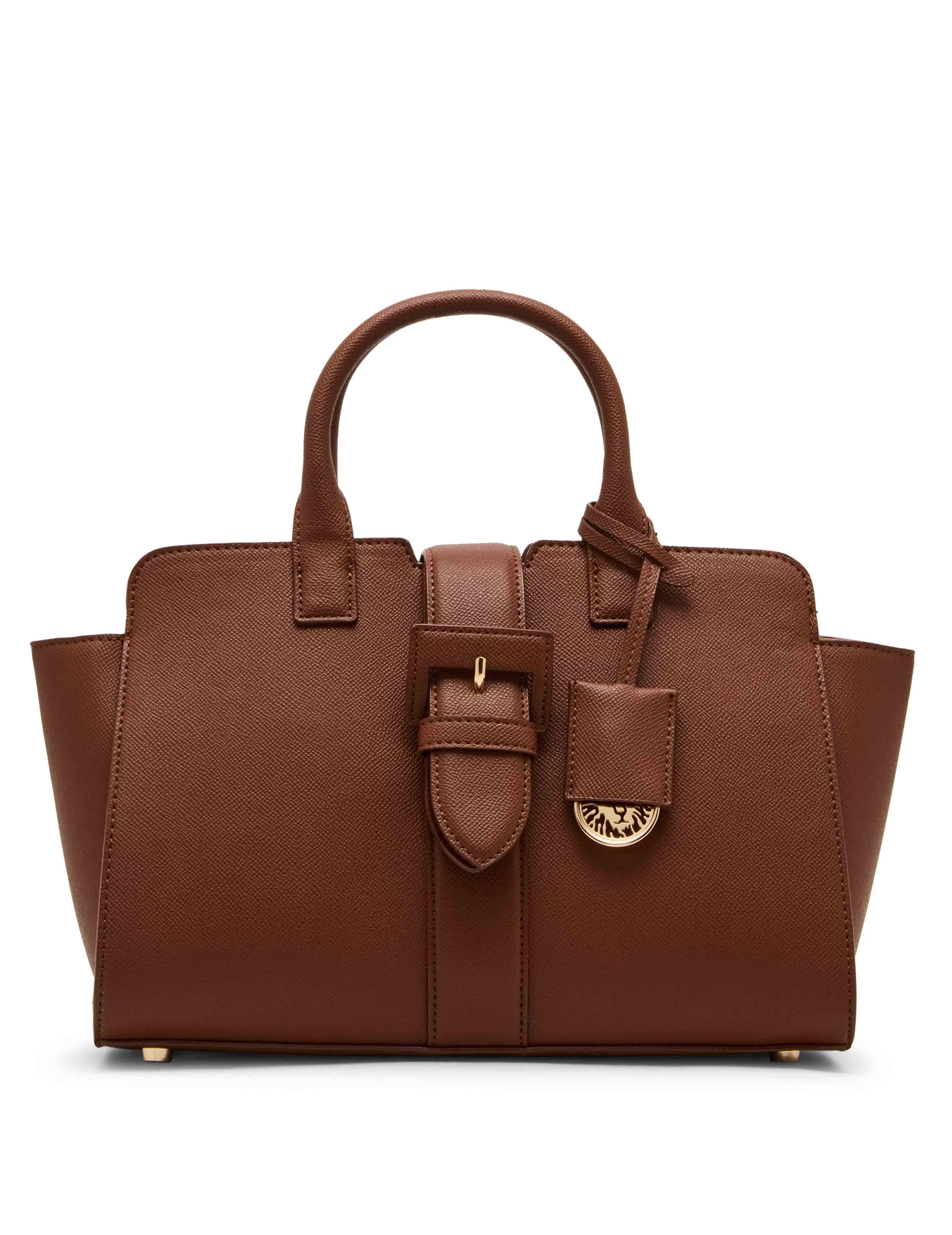 Covered Buckle Satchel with Convertible Strap sold by Anne Klein