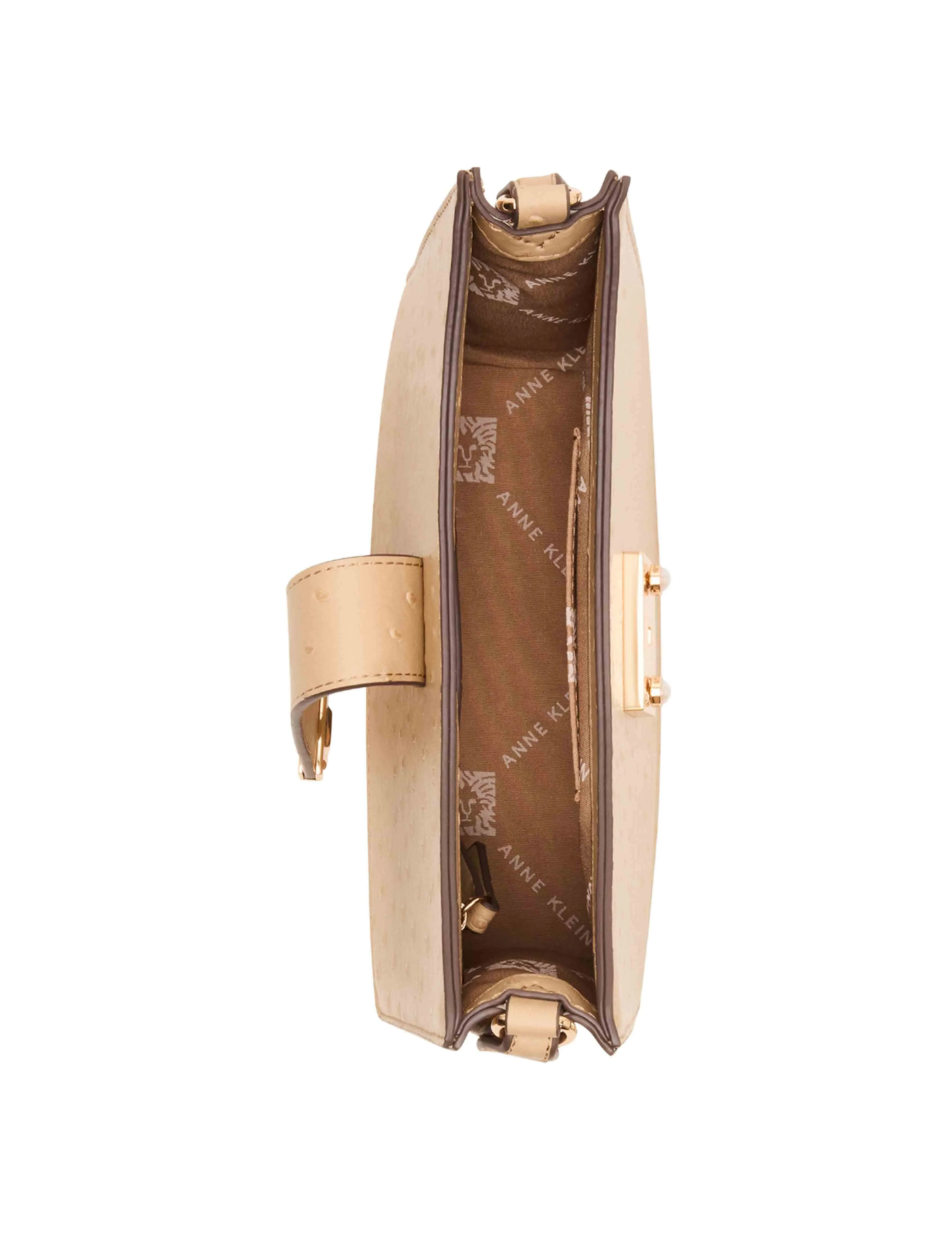 Small Pushlock Shoulder Bag with Mirror and Detachable Strap sold by Anne Klein product image thumbnail 2