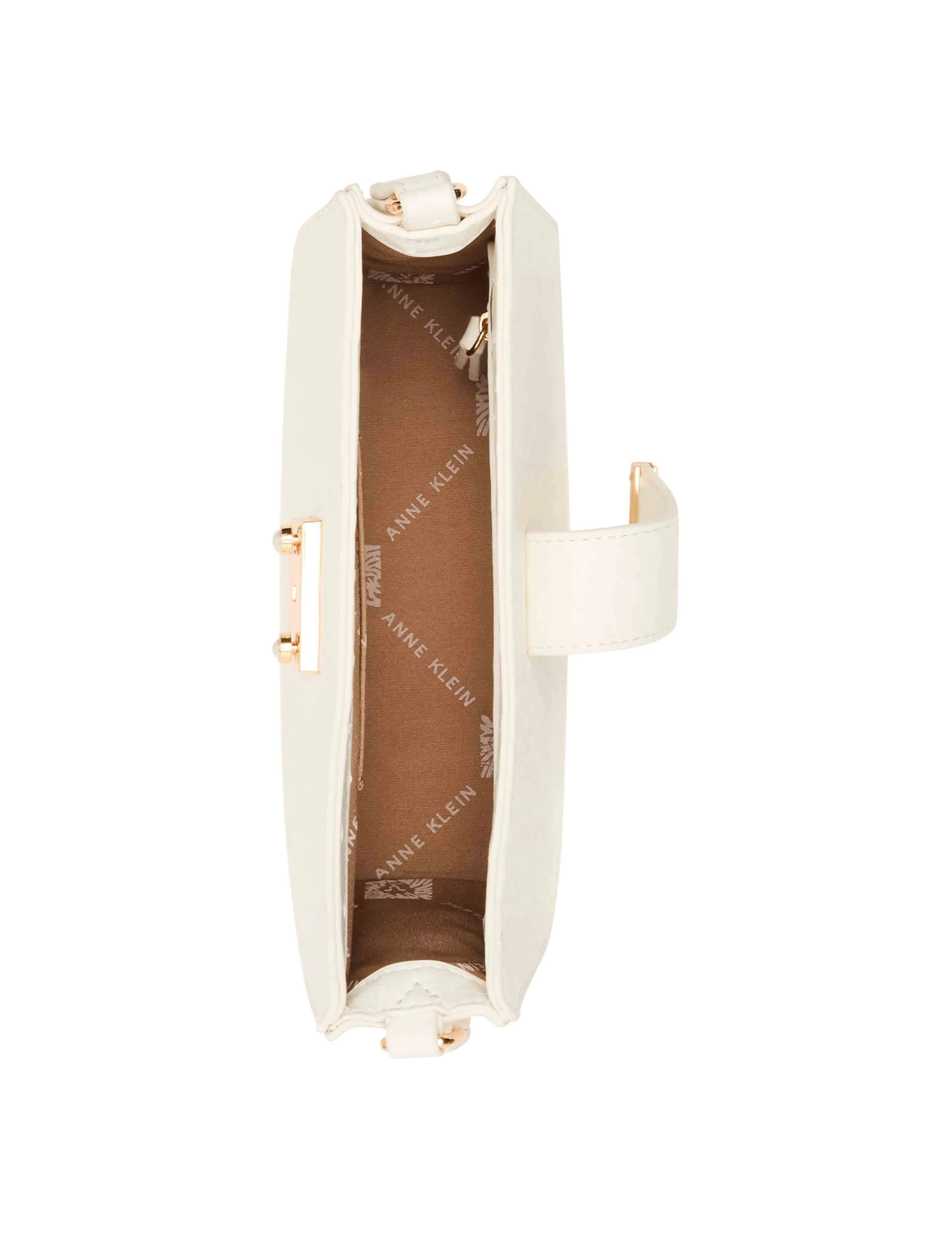 Small Pushlock Shoulder Bag with Mirror and Detachable Strap sold by Anne Klein product image thumbnail 2