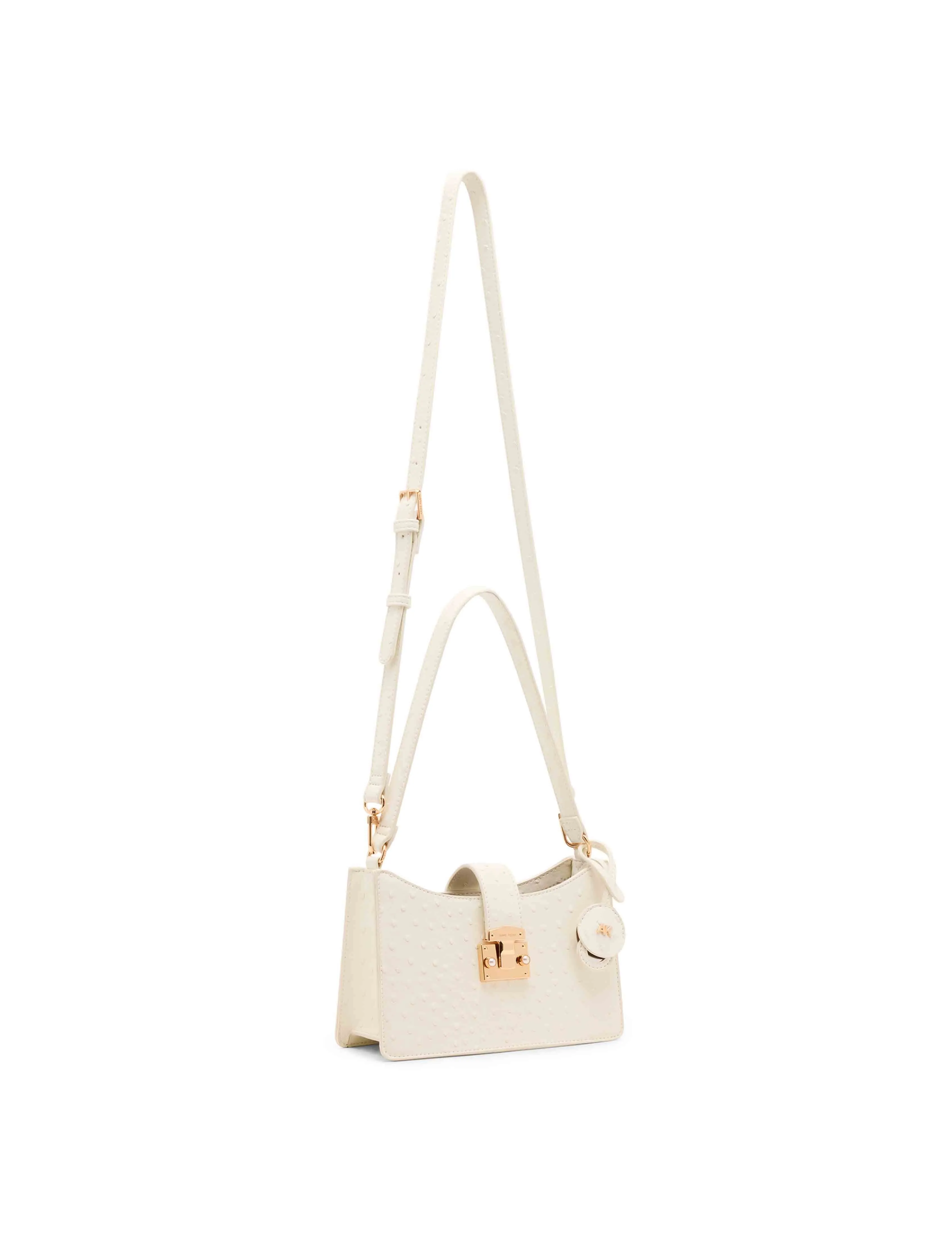 Small Pushlock Shoulder Bag with Mirror and Detachable Strap sold by Anne Klein product image thumbnail 3
