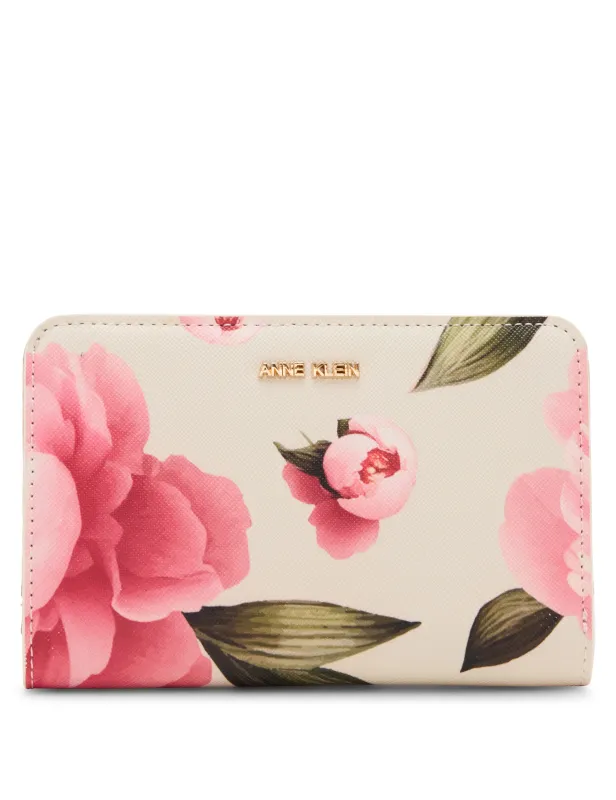 Floral Medium Snap Bifold Wallet sold by Anne Klein